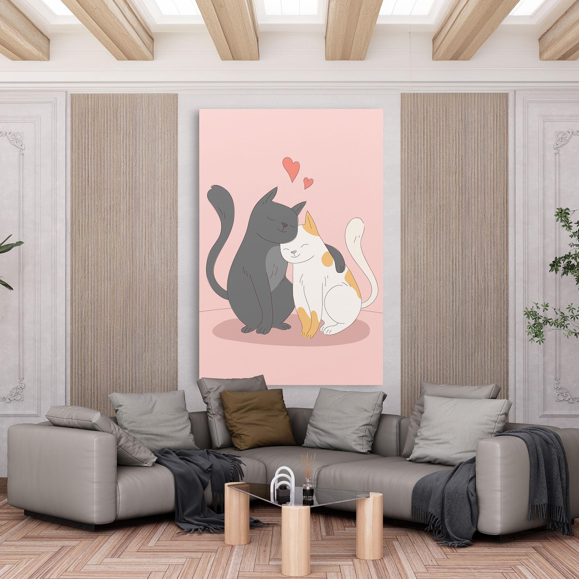 Tablou Canvas Lover Cats mockup 6