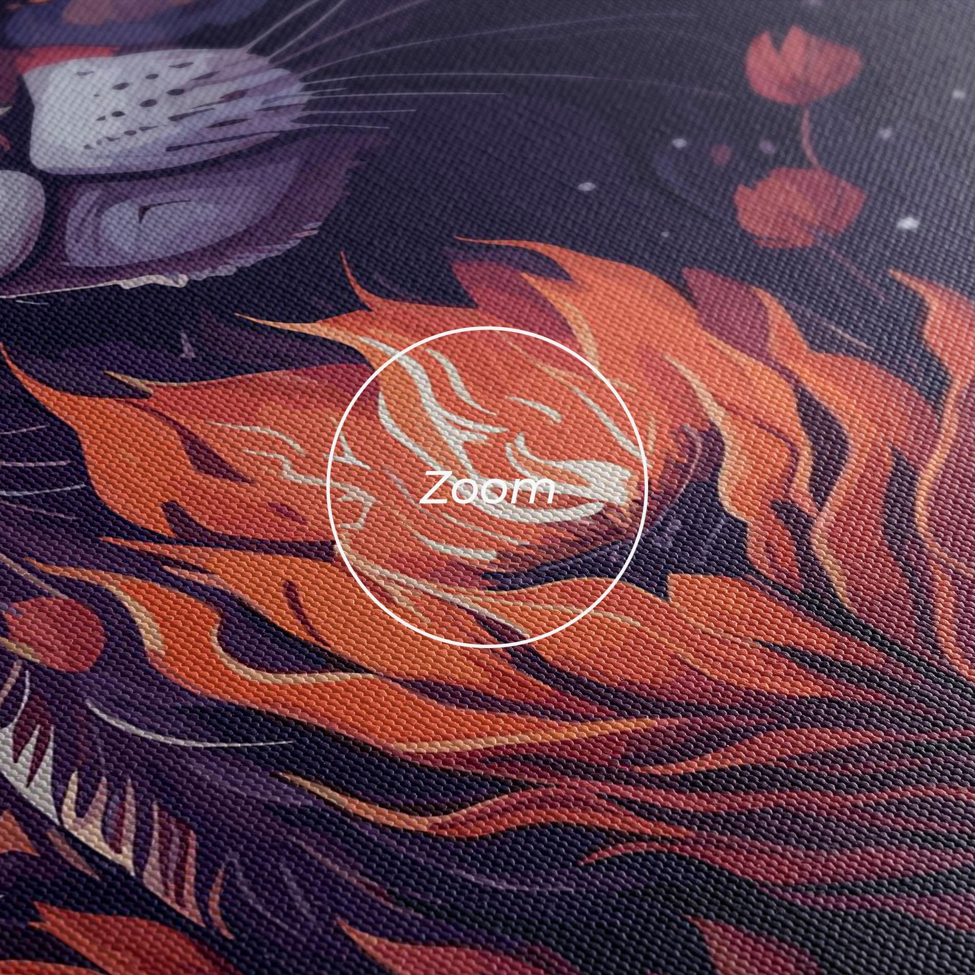 Tablou Canvas Fire Cat mockup 3