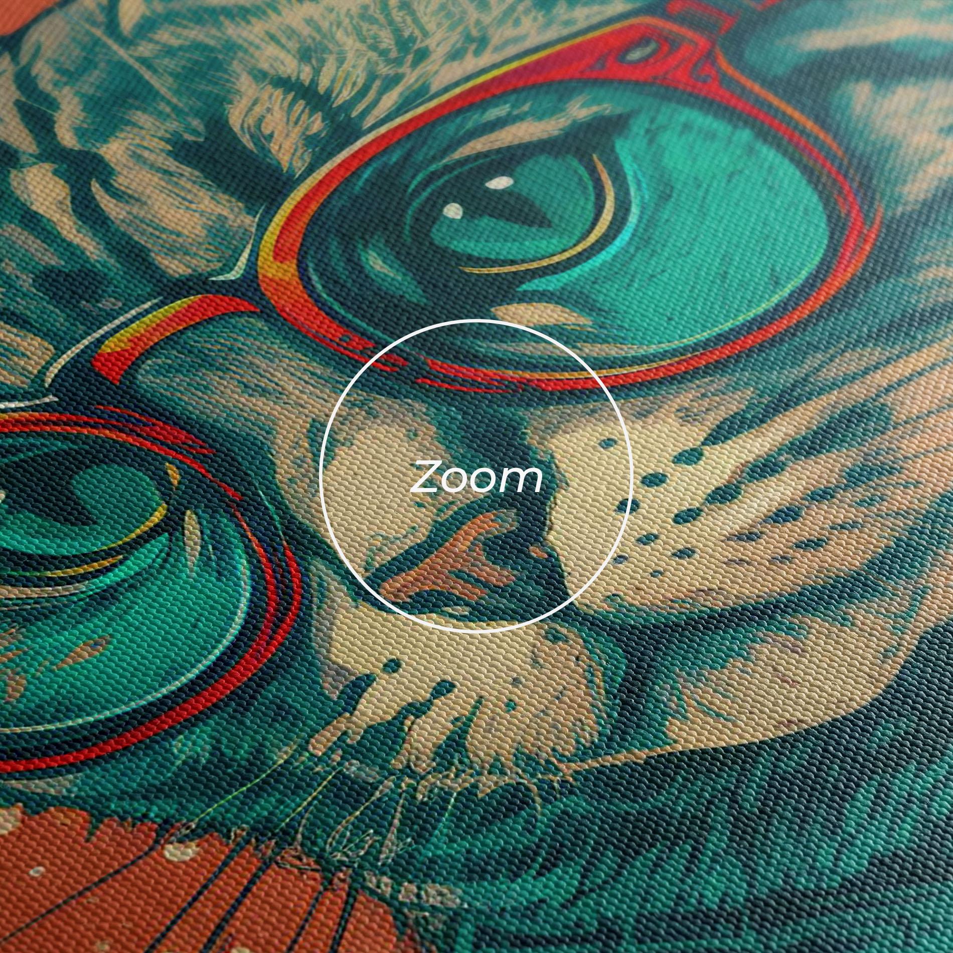 Tablou Canvas Red Glasses Cat mockup 3