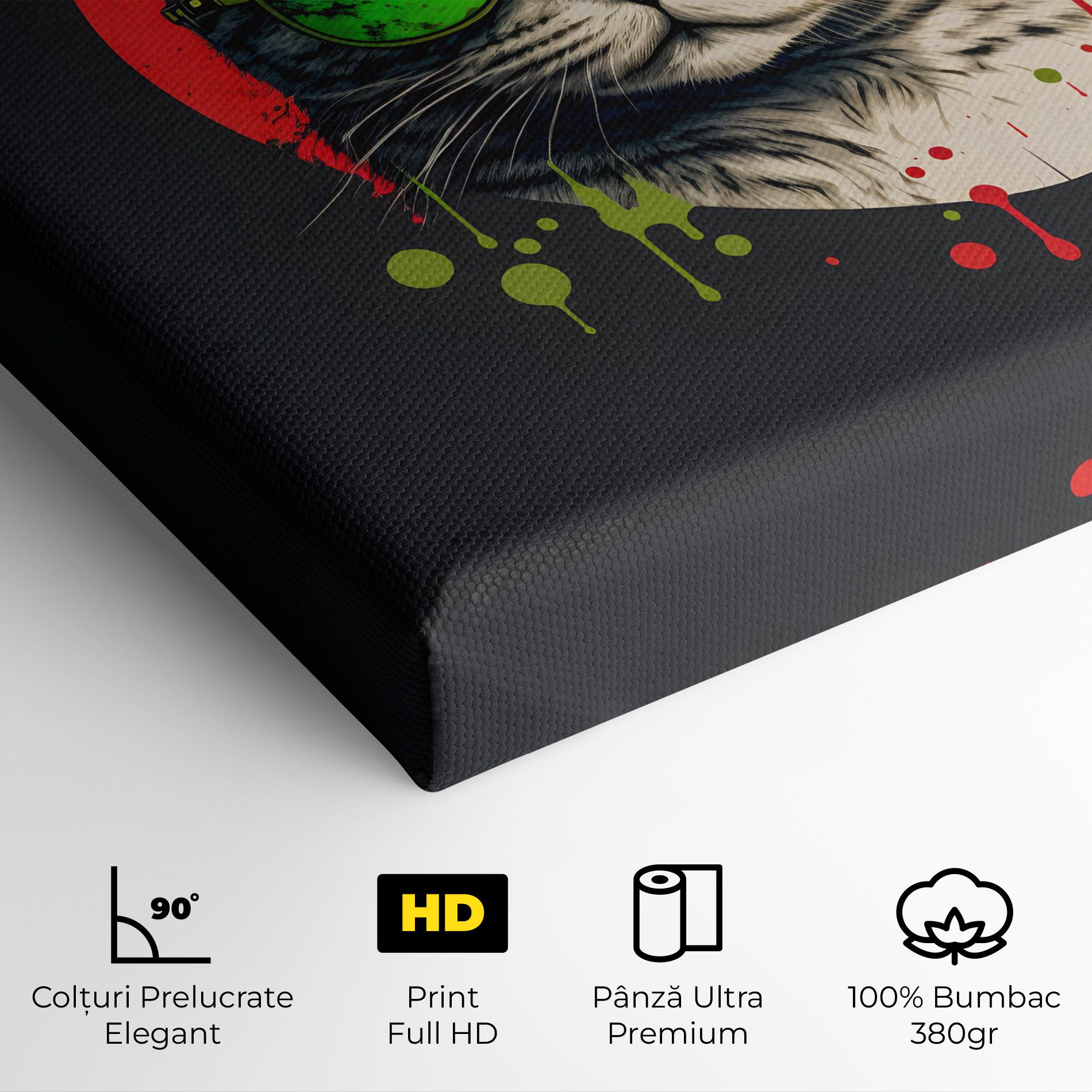 Green Red Glasses Cat mockup 4