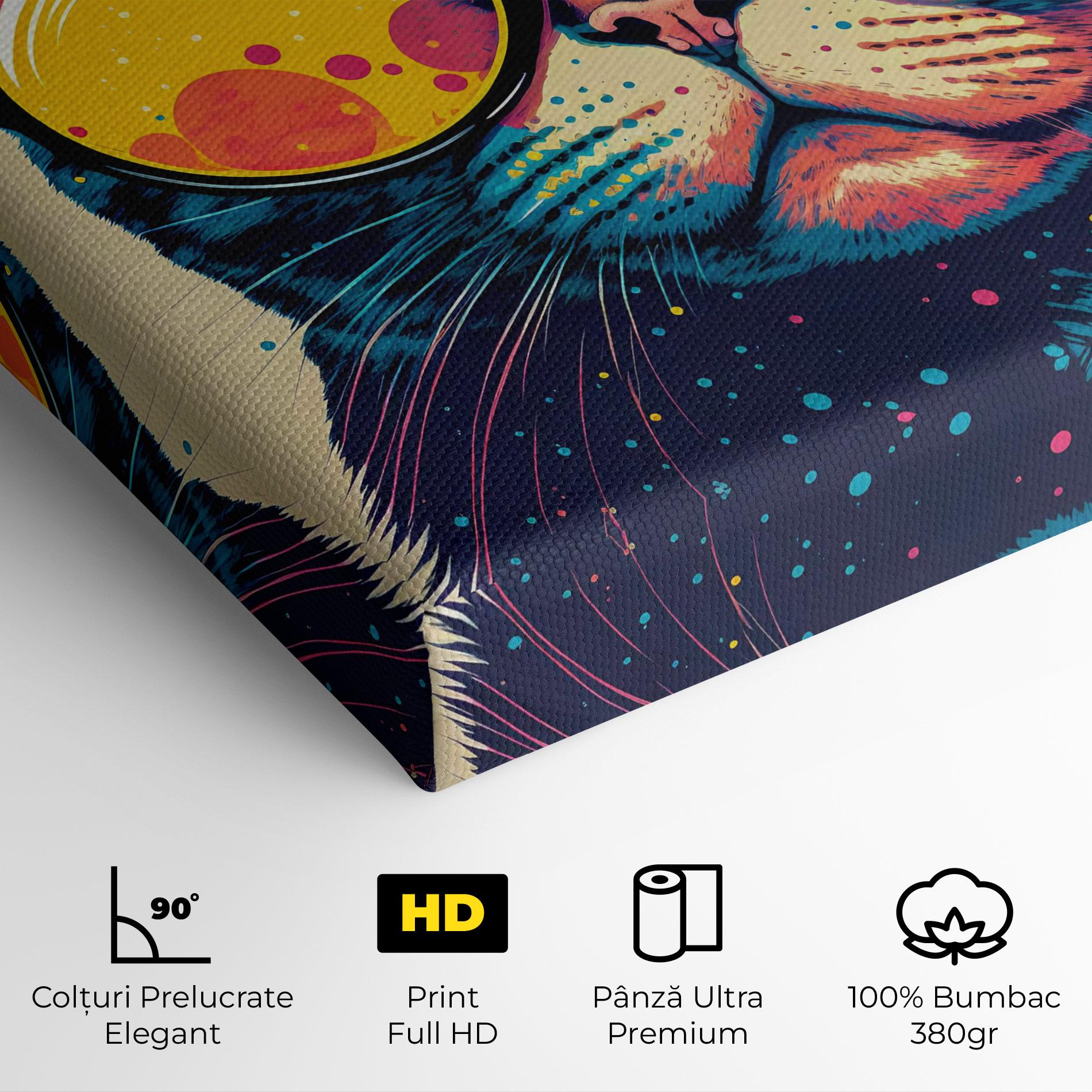 Tablou Canvas Vintage Cat mockup 4
