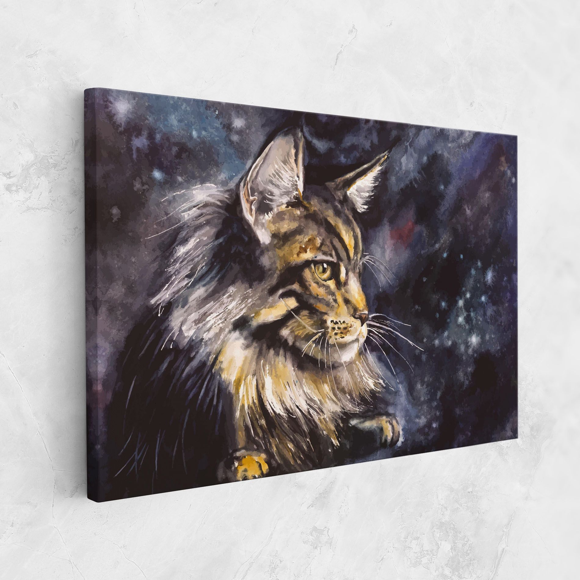 Cat Watercolor Art mockup 1