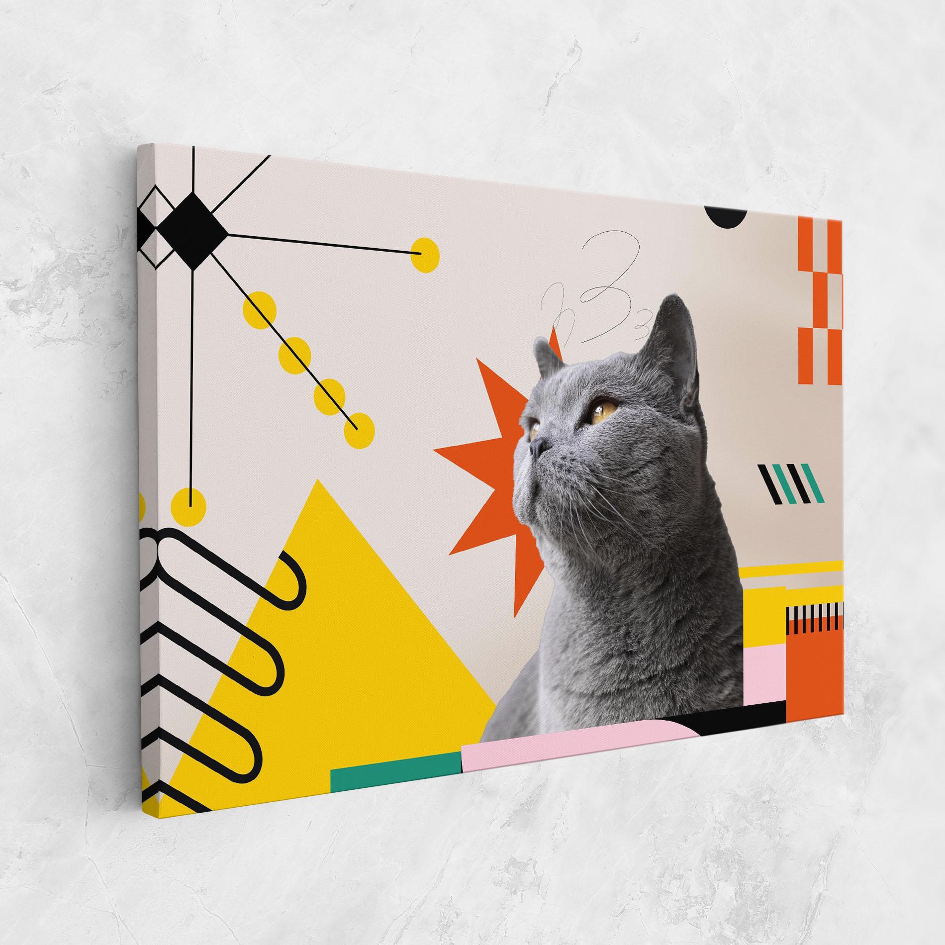 Tablou Canvas Colorful Graphic Cat mockup 1