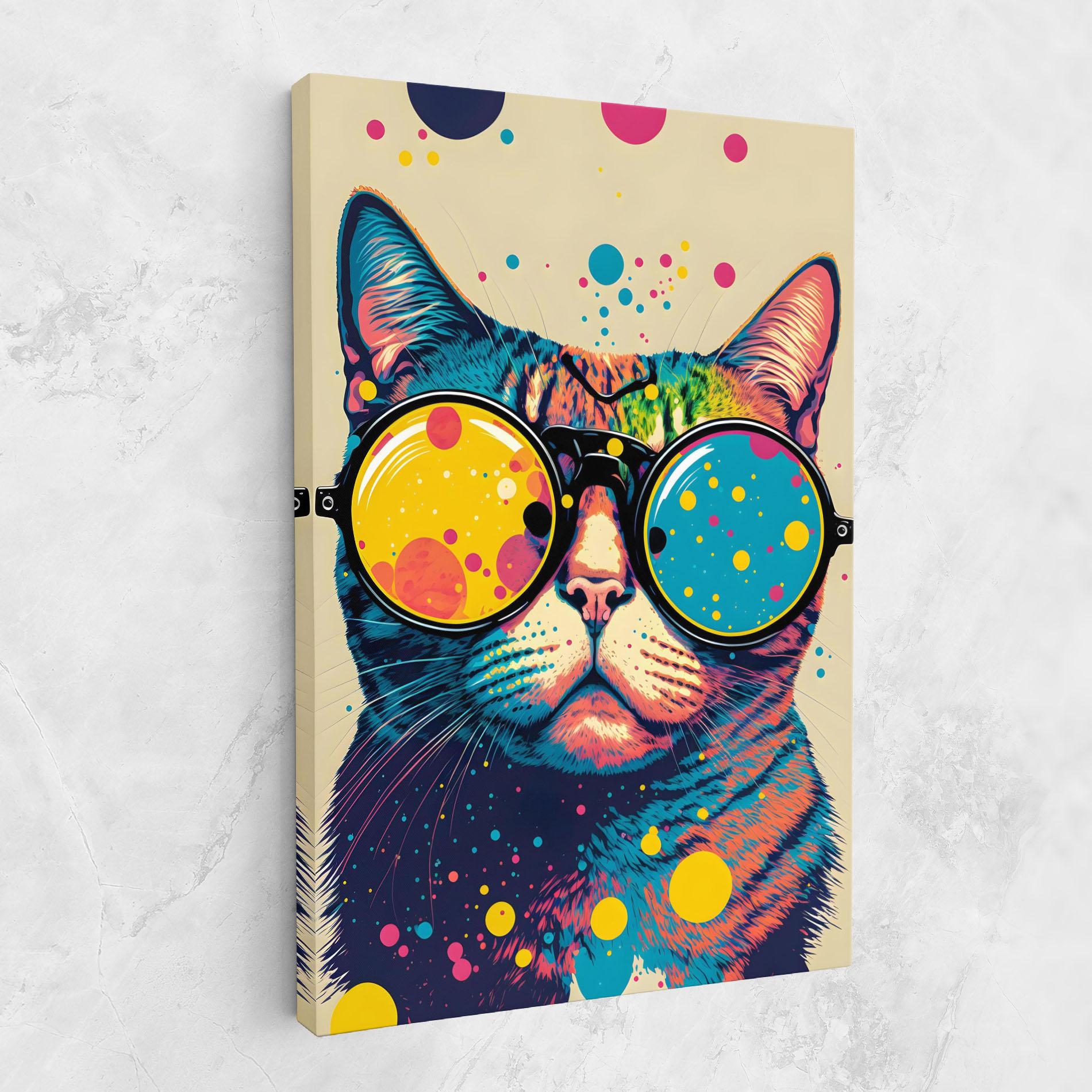 Tablou Canvas Vintage Cat mockup 1