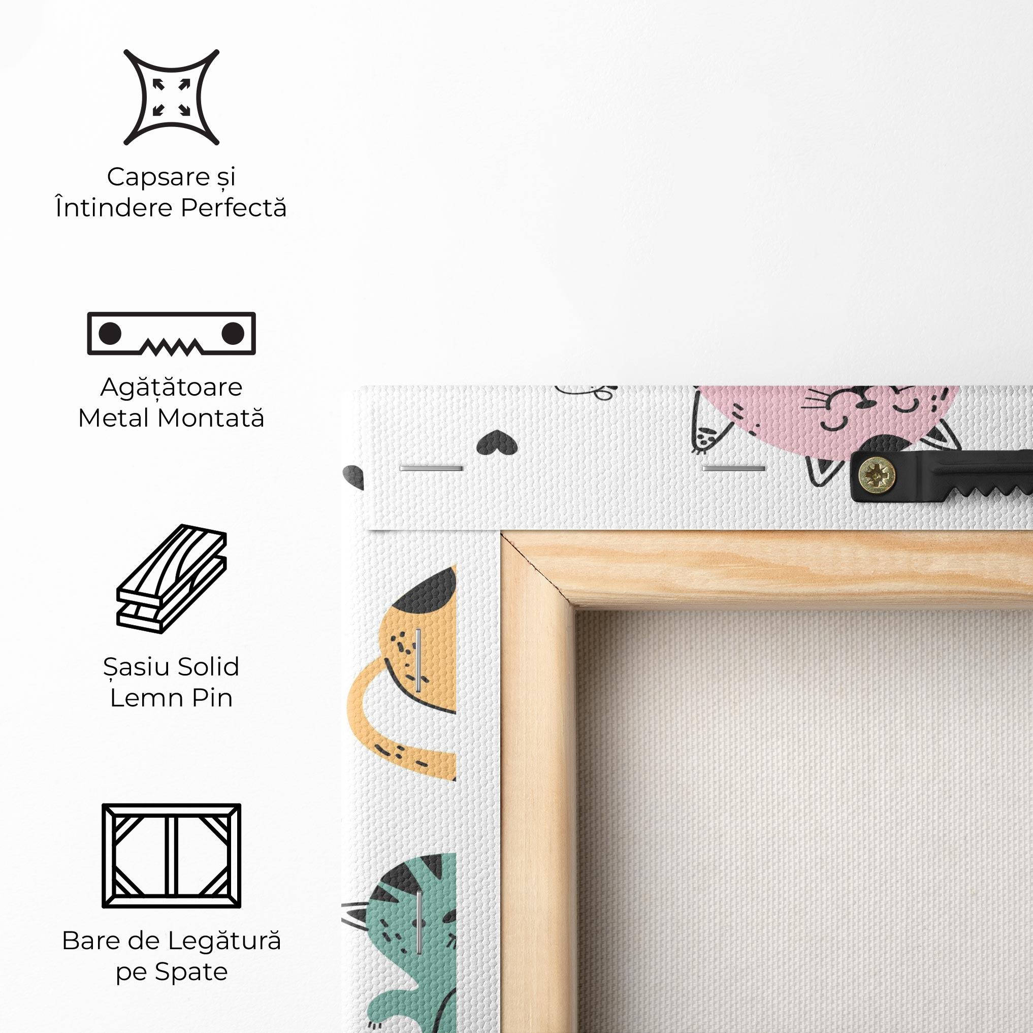 Tablou Canvas Doodle Cat mockup 5