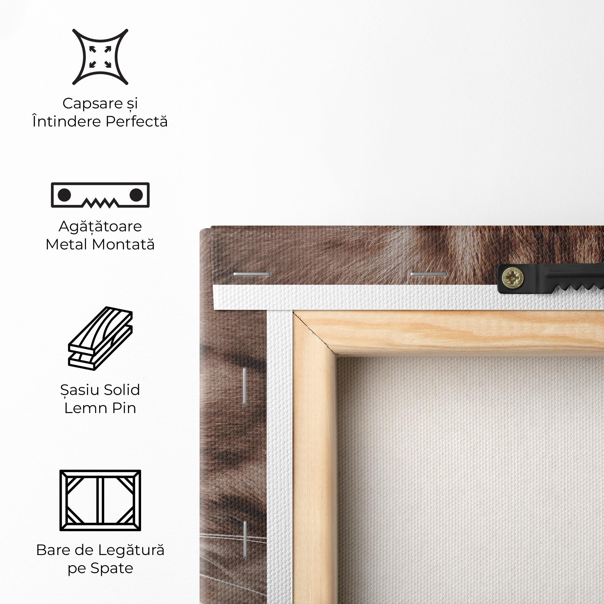Tablou Canvas Fire Eyes Cat mockup 5