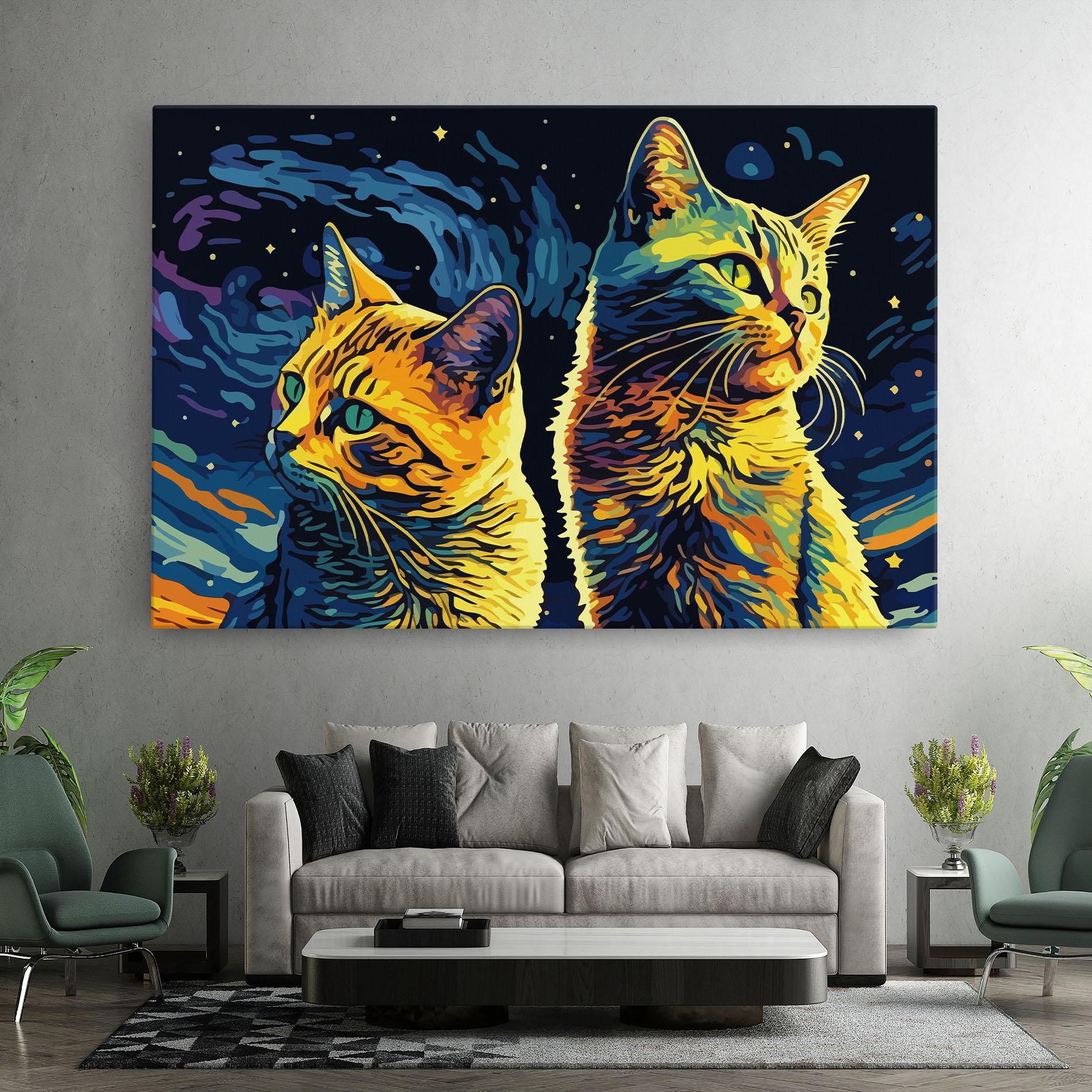 Tablou Canvas Cat Painting mockup 7
