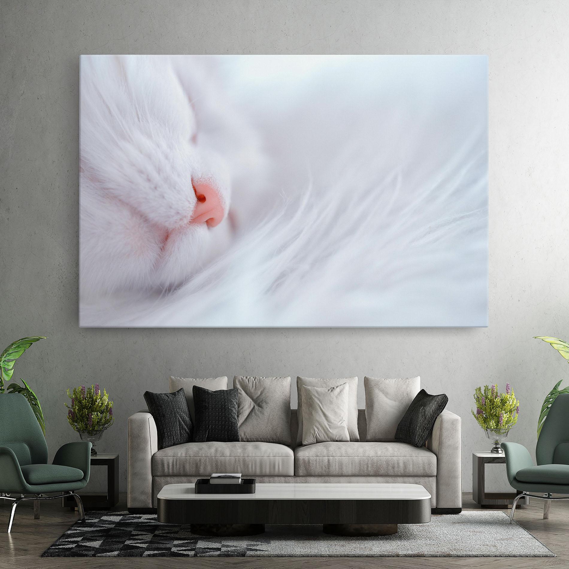 Tablou Canvas Dreamy White Cat mockup 7