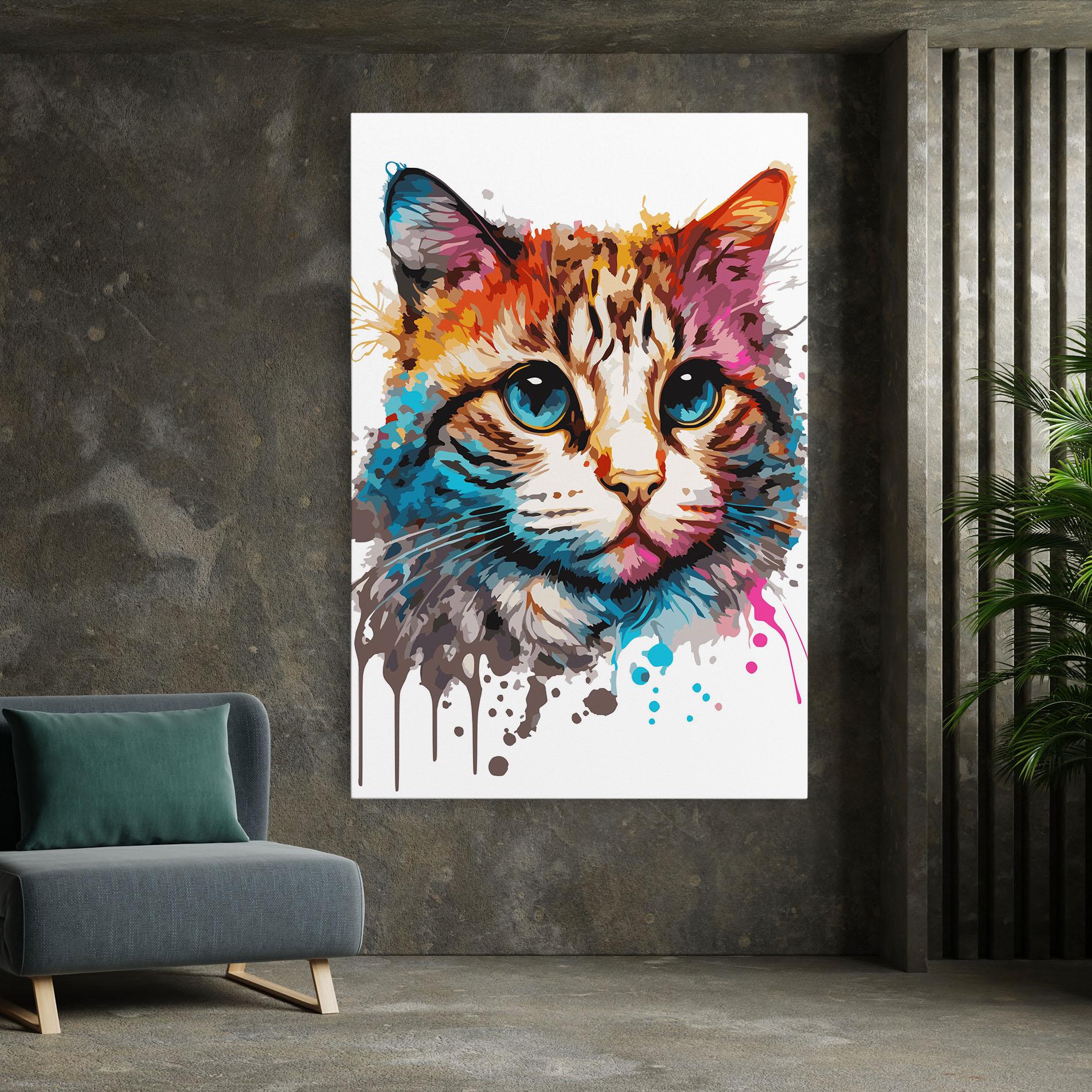 Tablou Canvas Blue Eyes Cat mockup 7