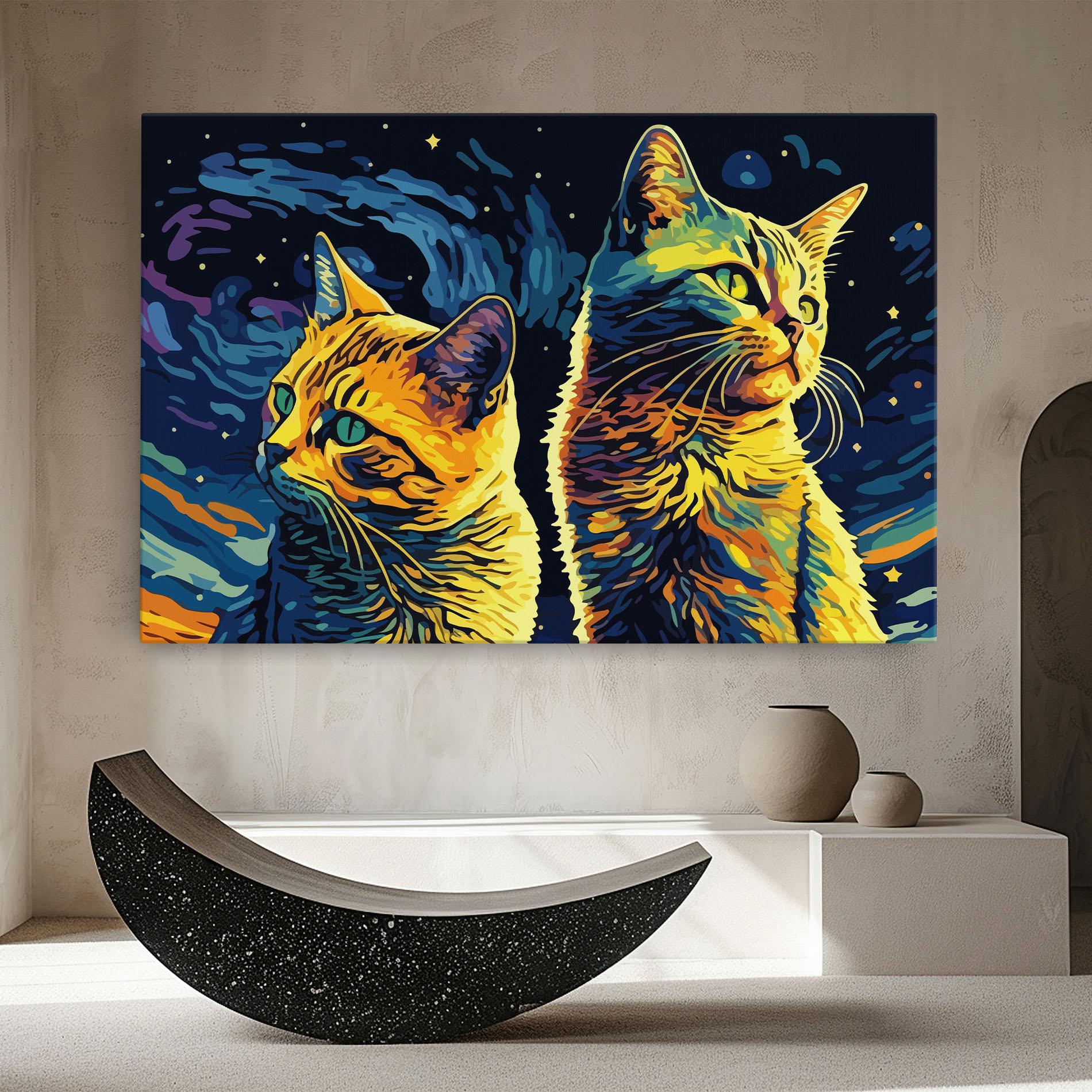 Tablou Canvas Cat Painting mockup 8