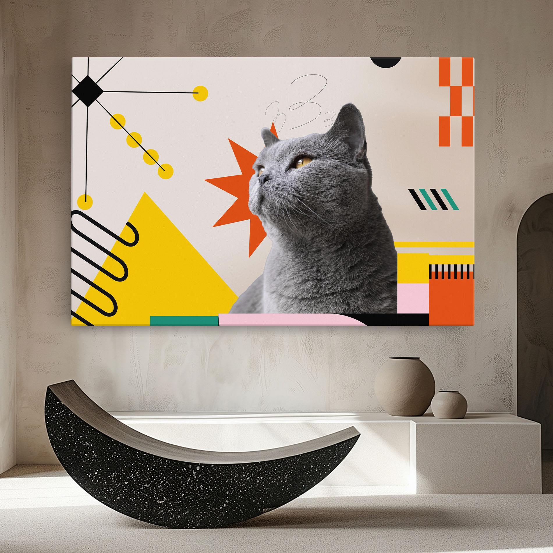 Tablou Canvas Colorful Graphic Cat mockup 8