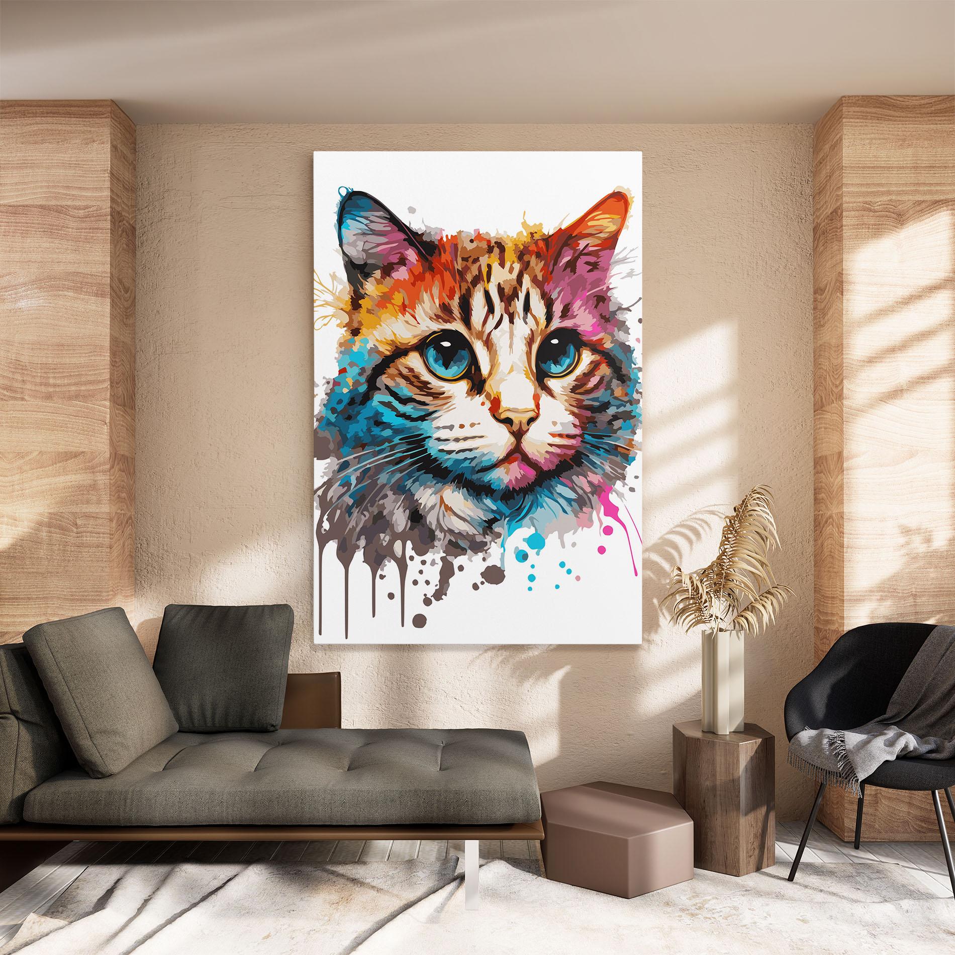 Tablou Canvas Blue Eyes Cat mockup 8