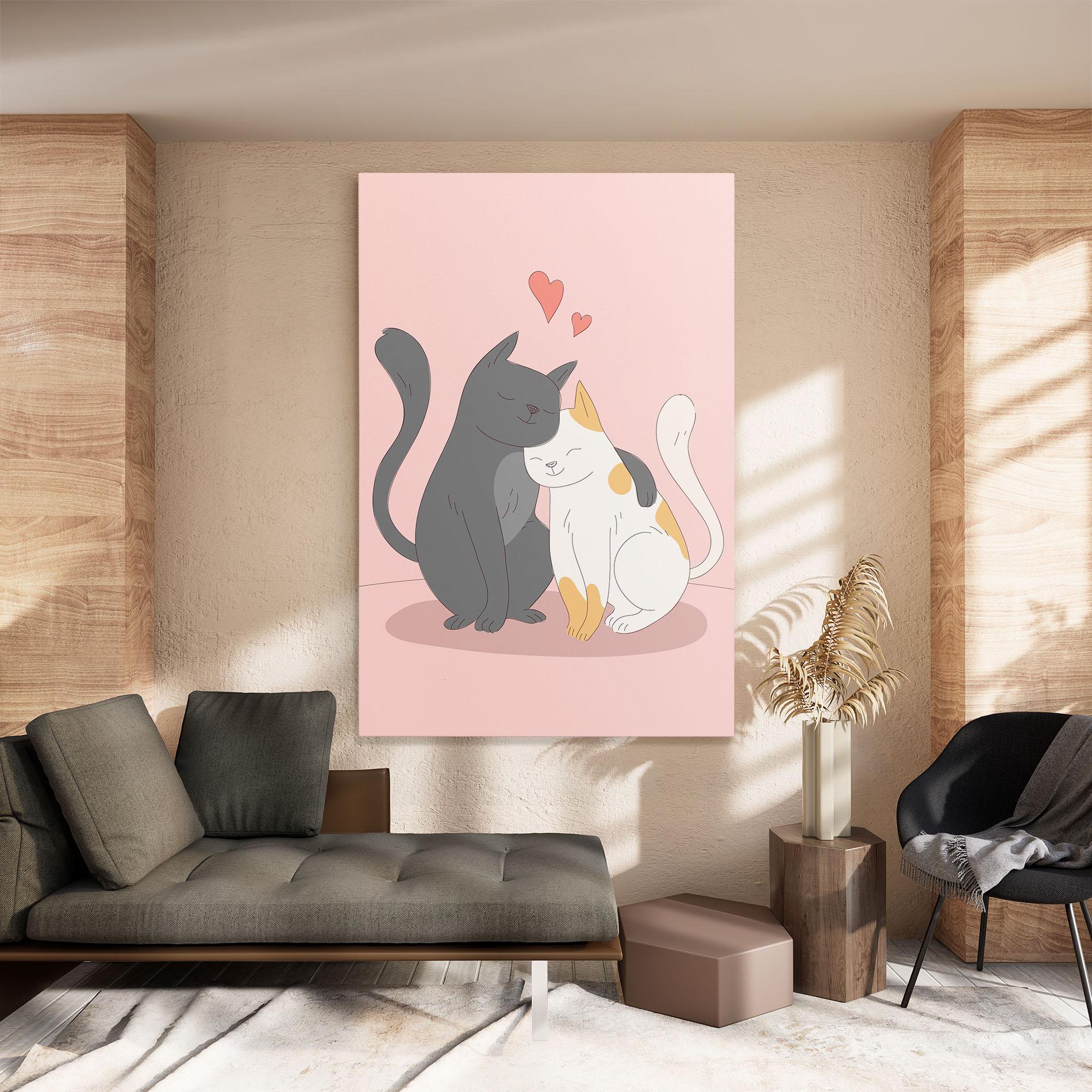 Tablou Canvas Lover Cats mockup 8