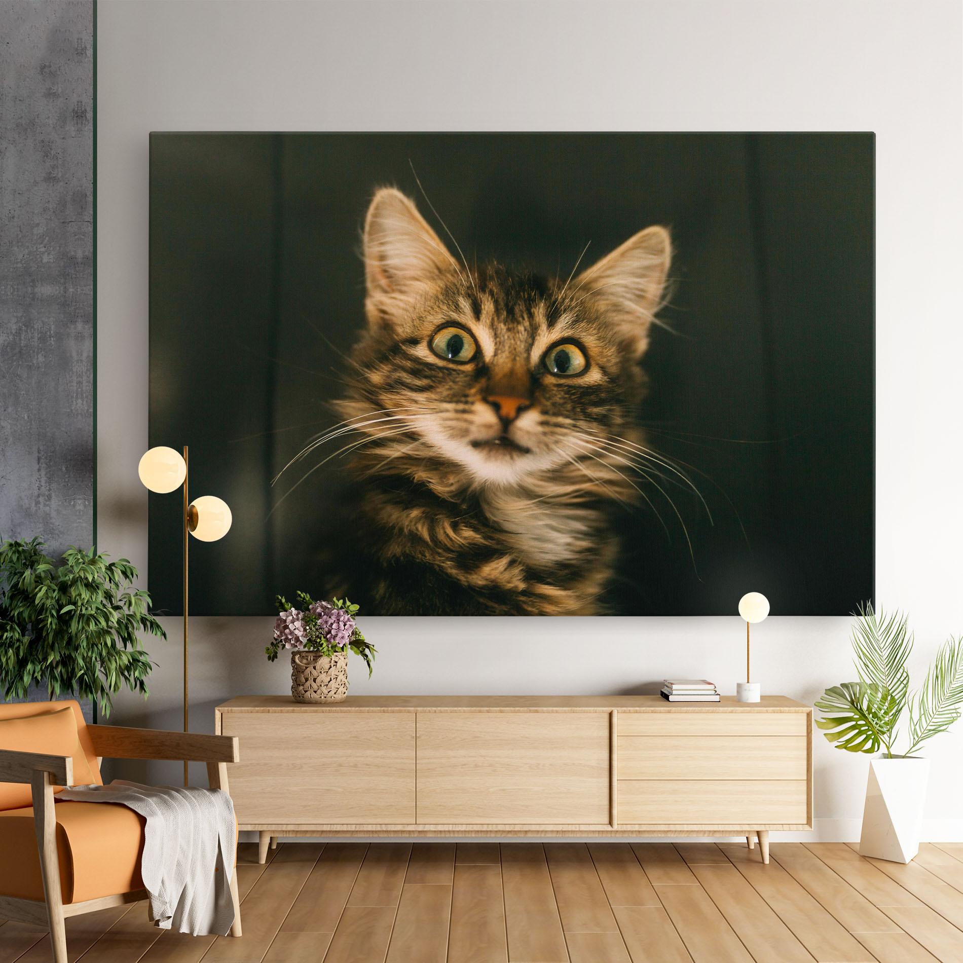 Tablou Canvas Amazed Cat mockup 9