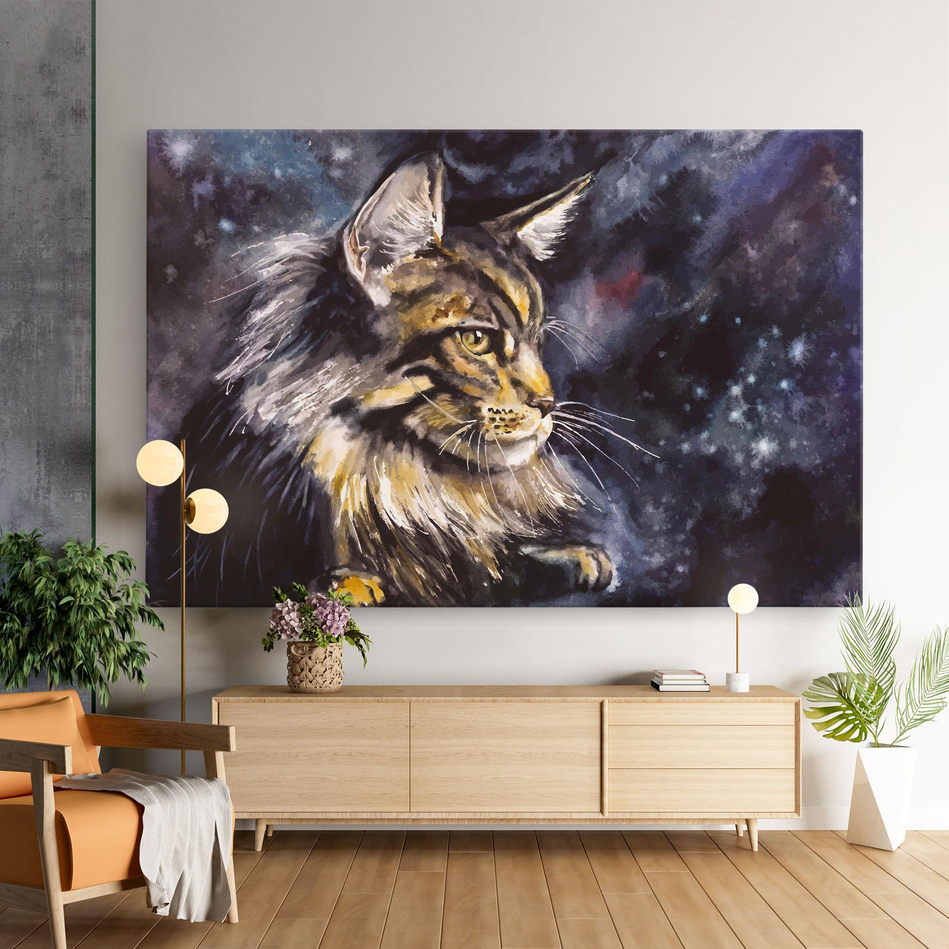 Tablou Canvas Cat Watercolor Art mockup 9