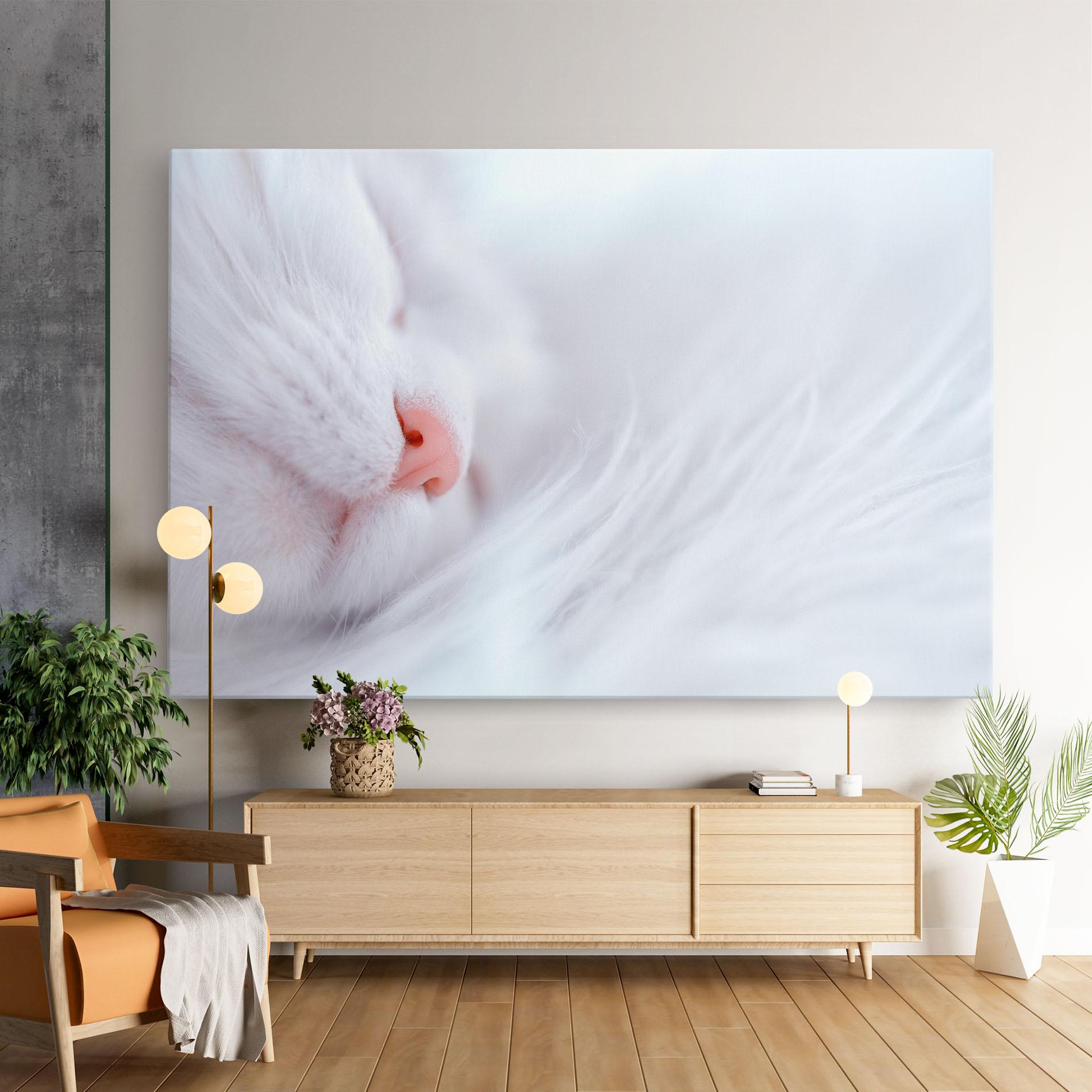 Tablou Canvas Dreamy White Cat mockup 9