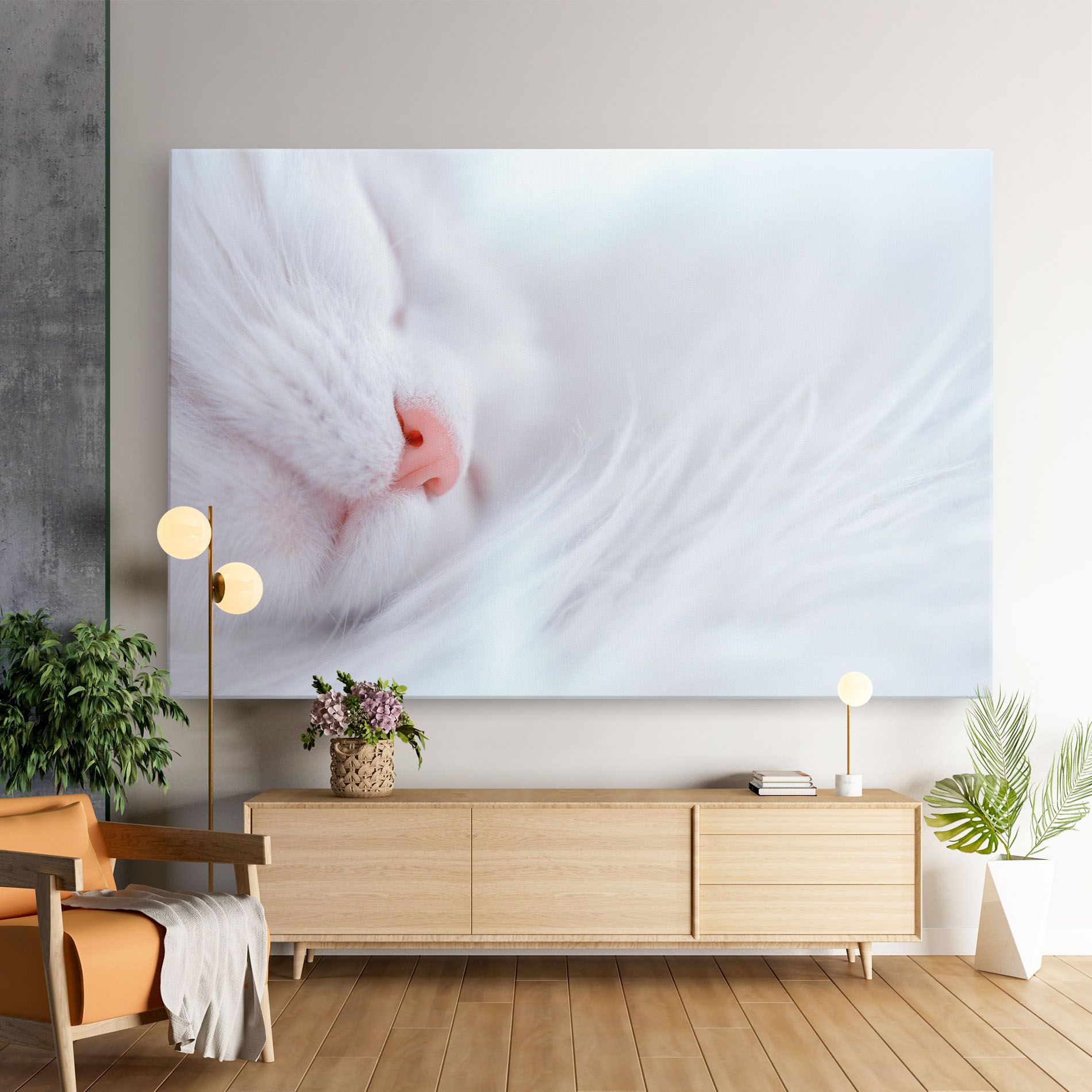 Dreamy White Cat mockup 9