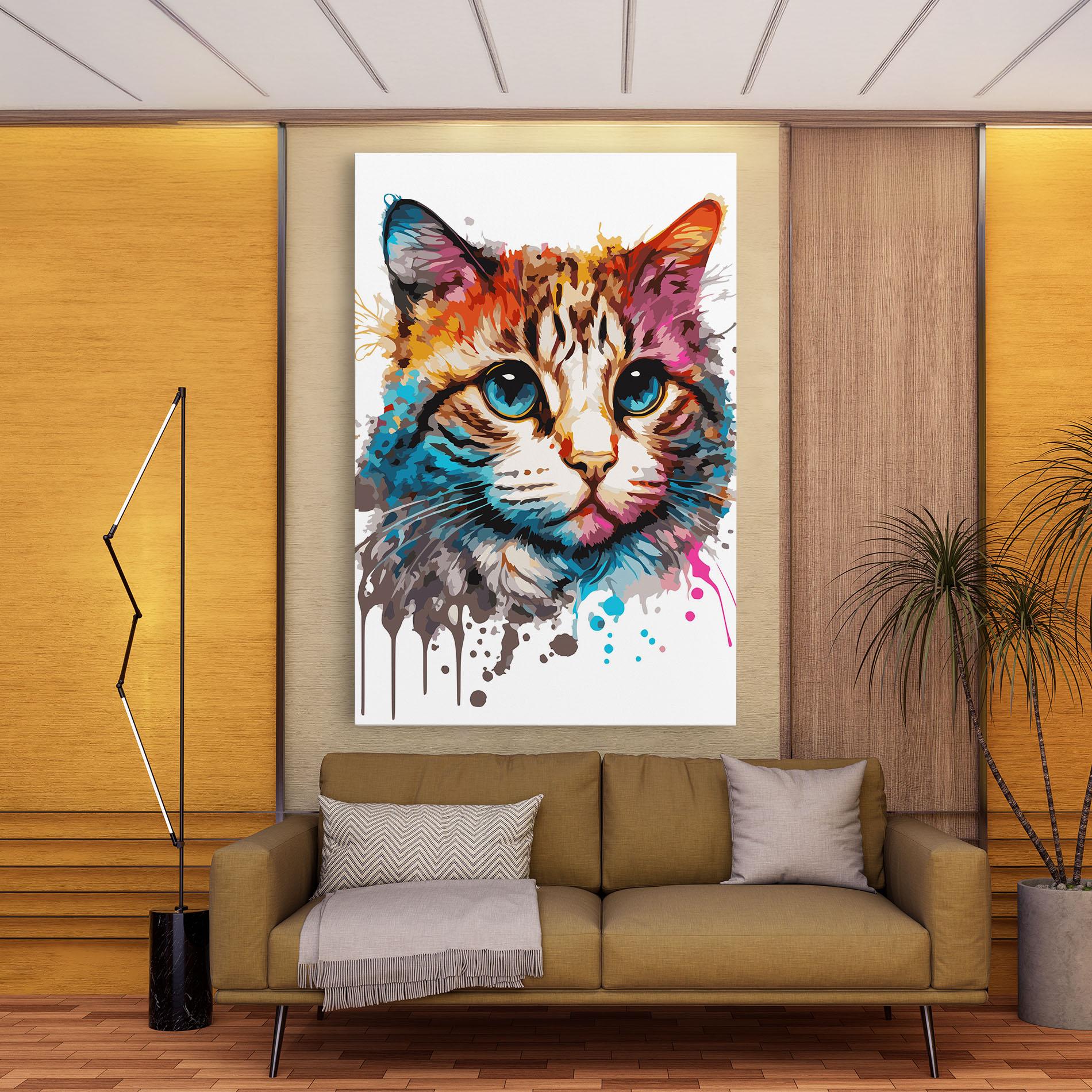 Tablou Canvas Blue Eyes Cat mockup 9