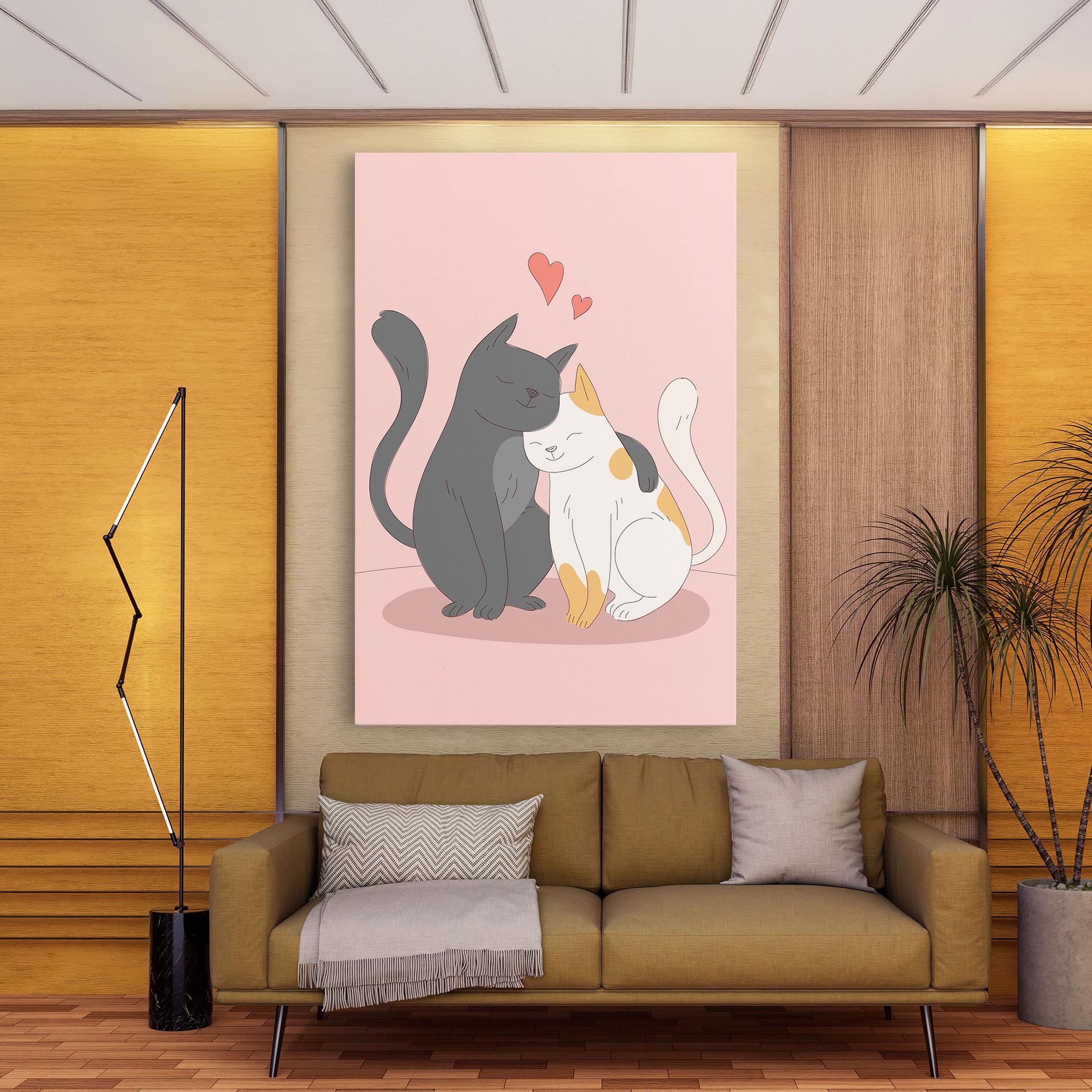 Tablou Canvas Lover Cats mockup 9