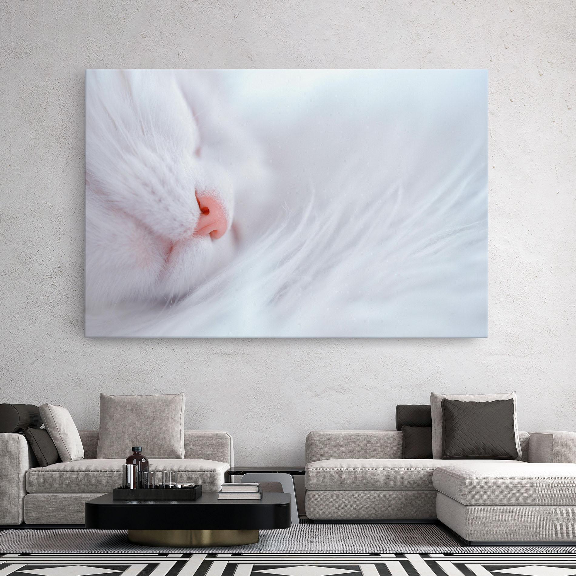 Tablou Canvas Dreamy White Cat mockup 2