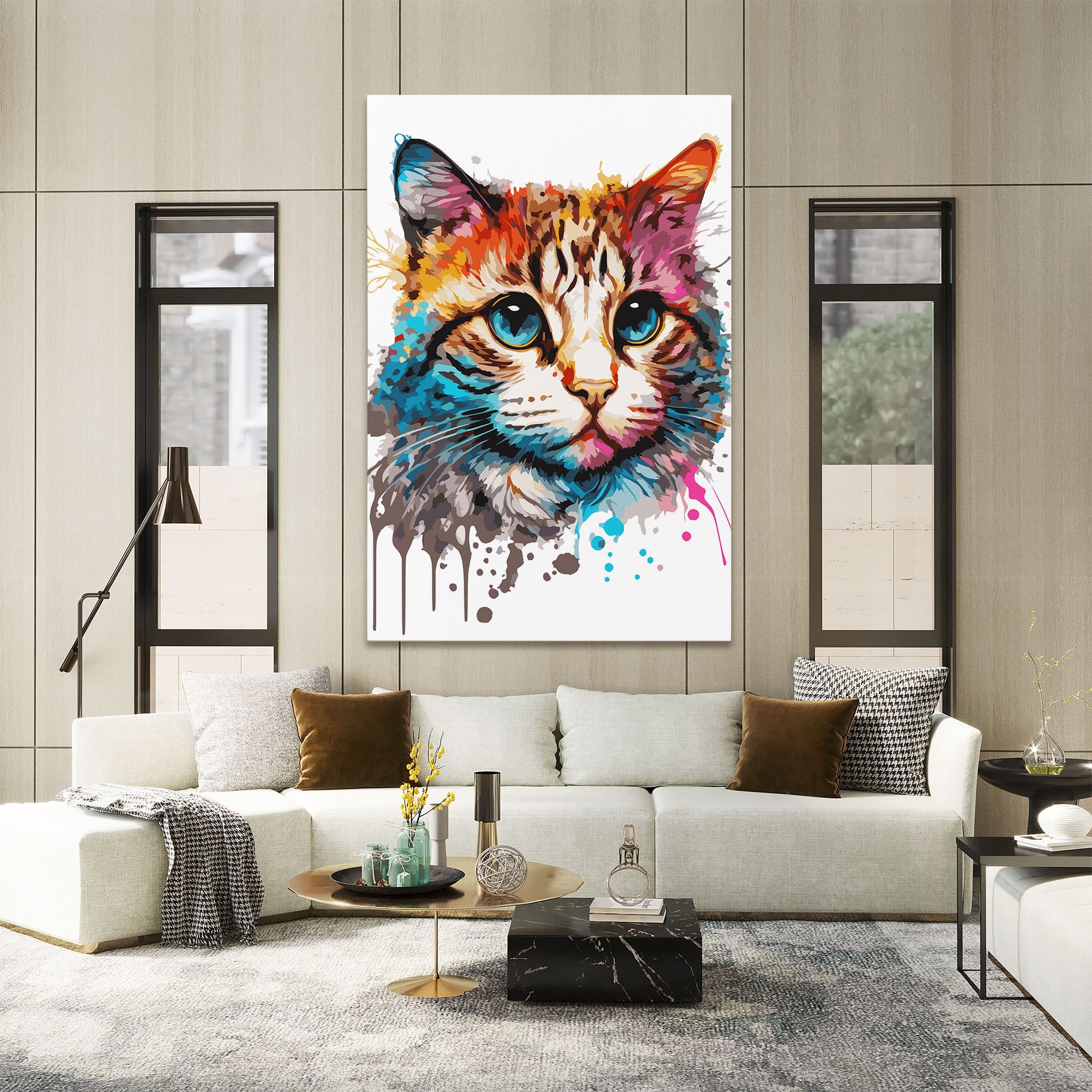 Blue Eyes Cat mockup 2
