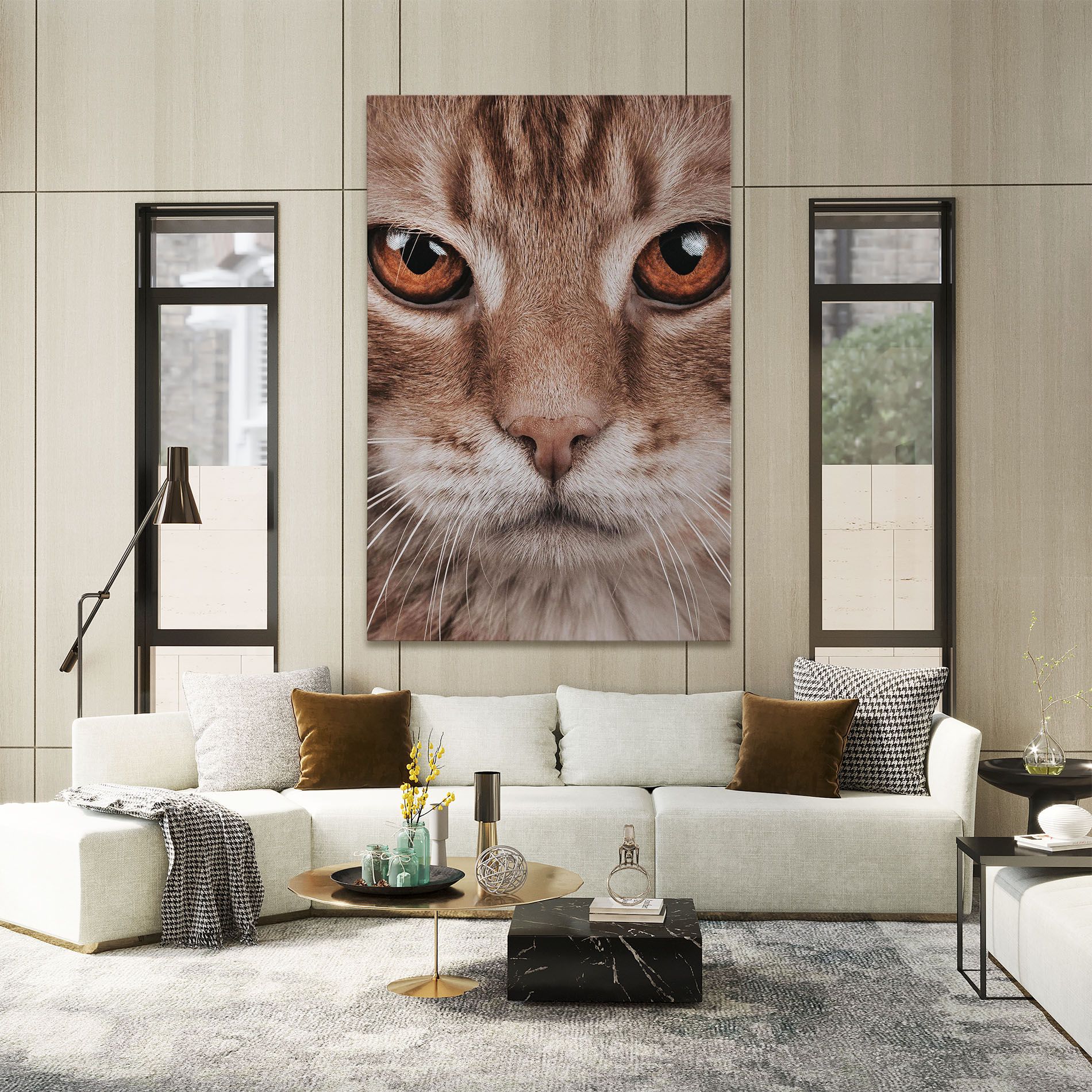 Fire Eyes Cat mockup 2