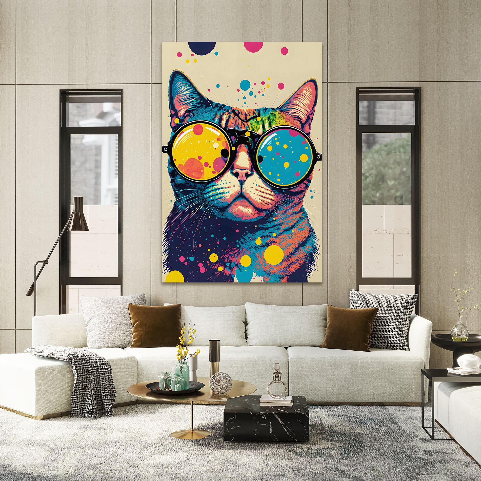 Tablou Canvas Vintage Cat mockup 2