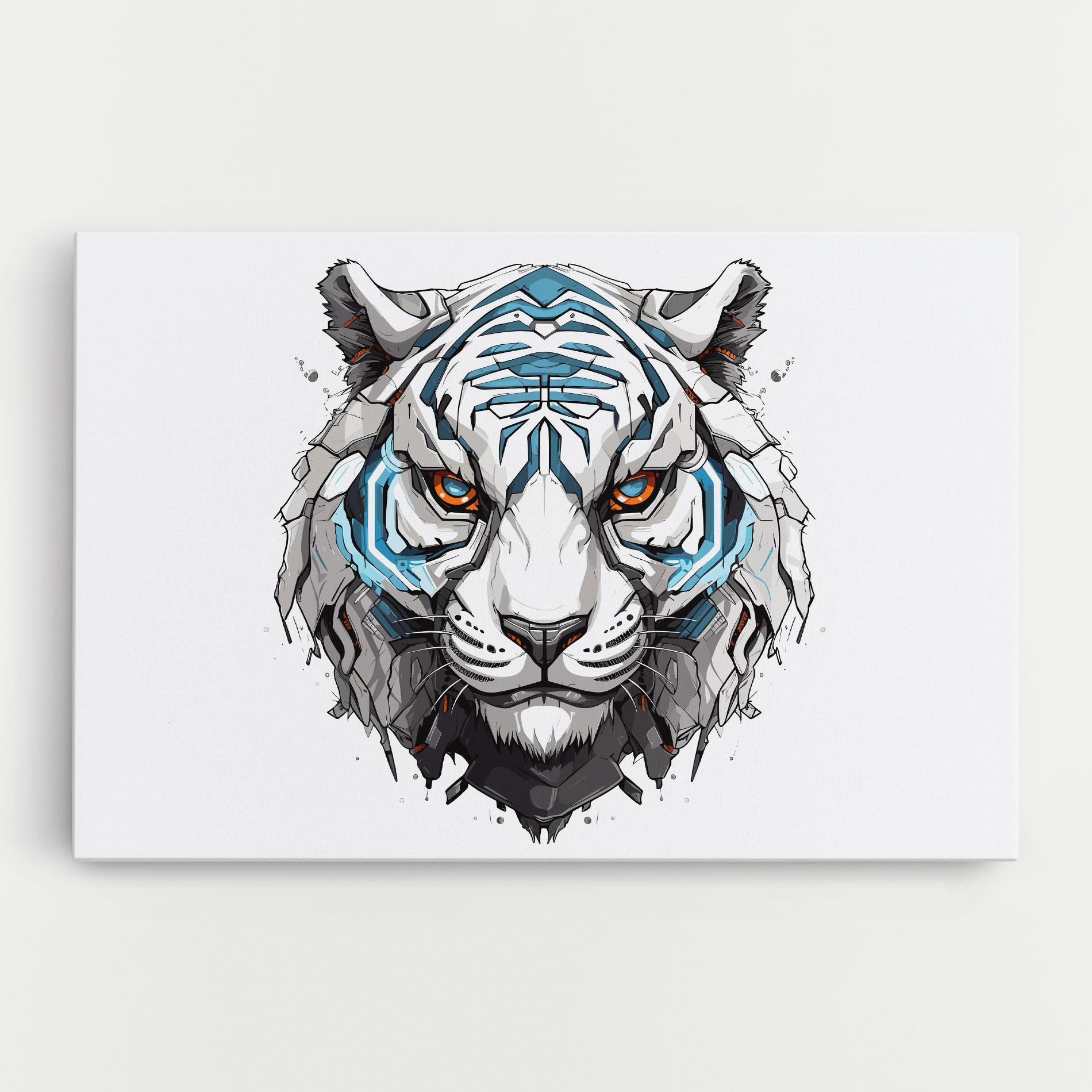 Tablou Canvas Cyborg Tiger mockup 0