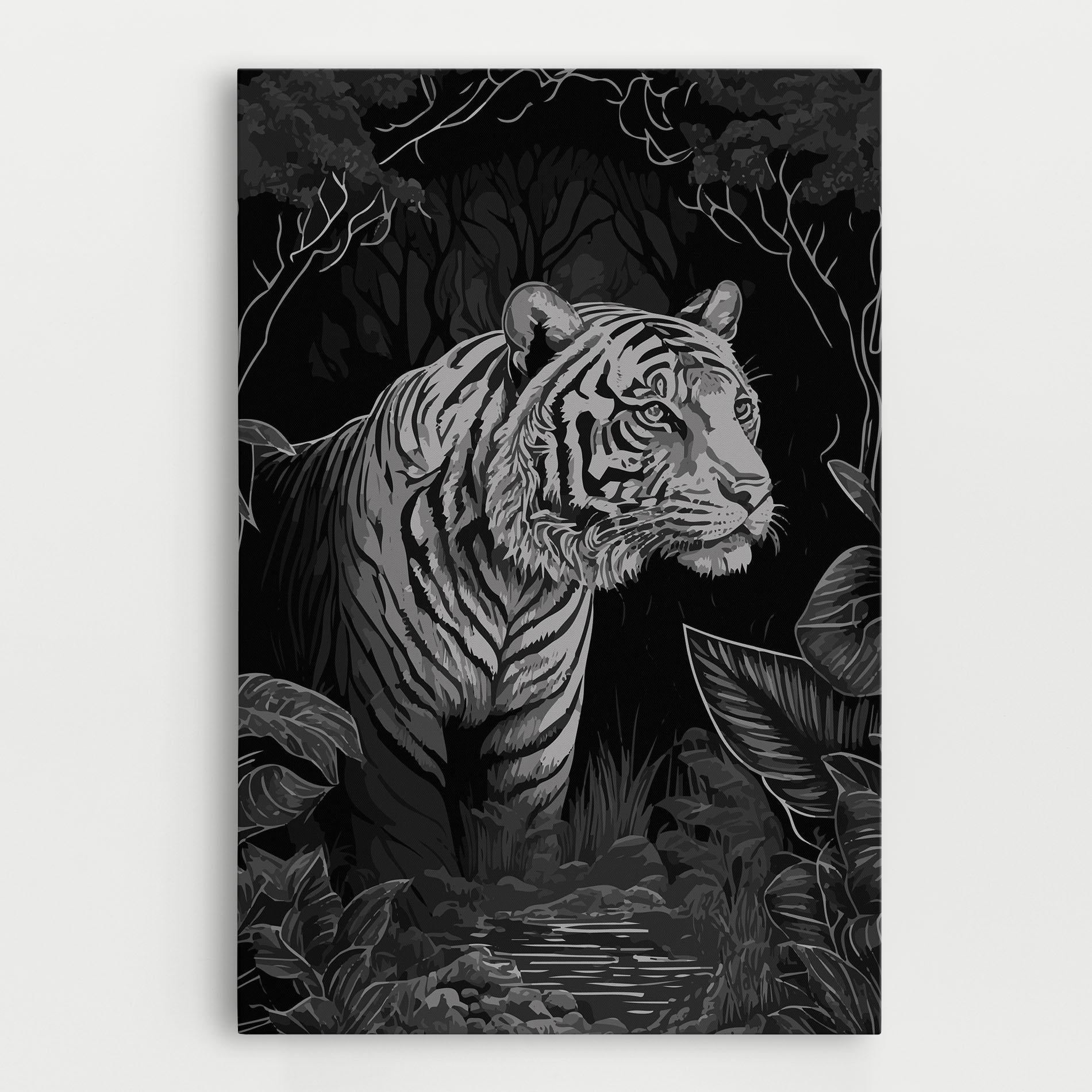 Tablou Canvas Grey Tiger mockup 0