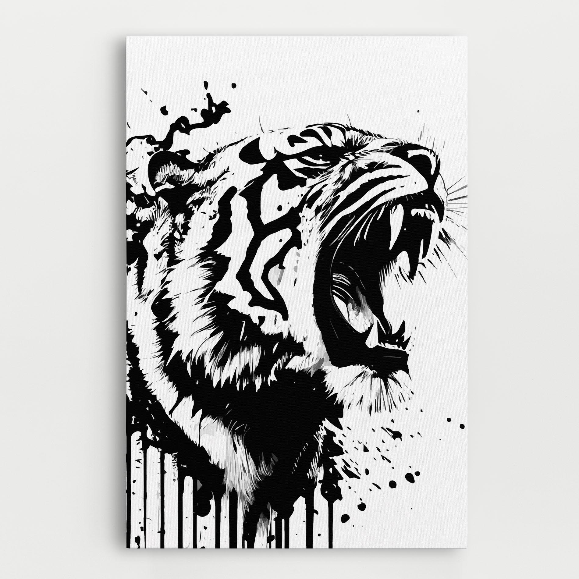 Tablou Canvas Ink Art Tiger mockup 0