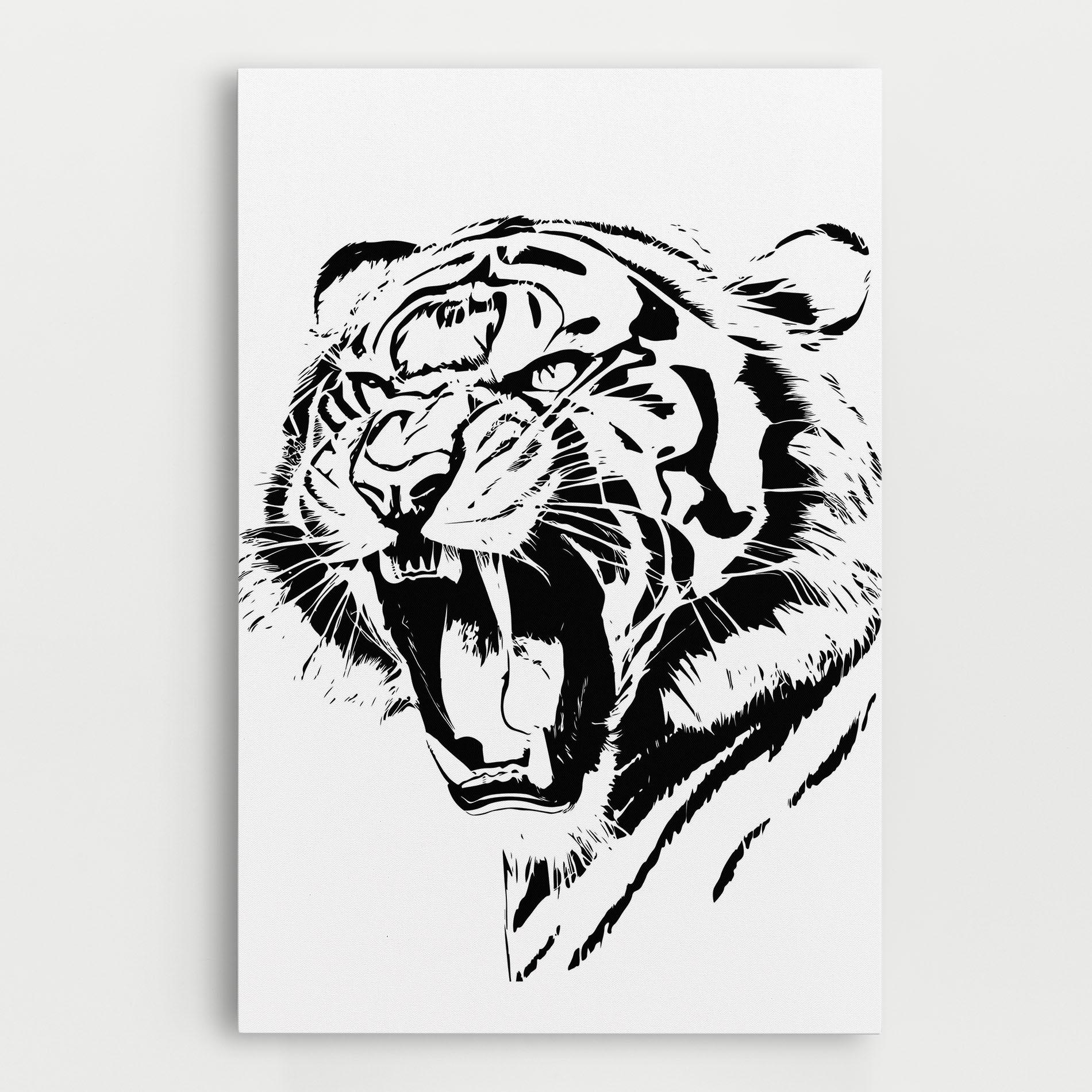 Tablou Canvas Roaring Tiger mockup 0