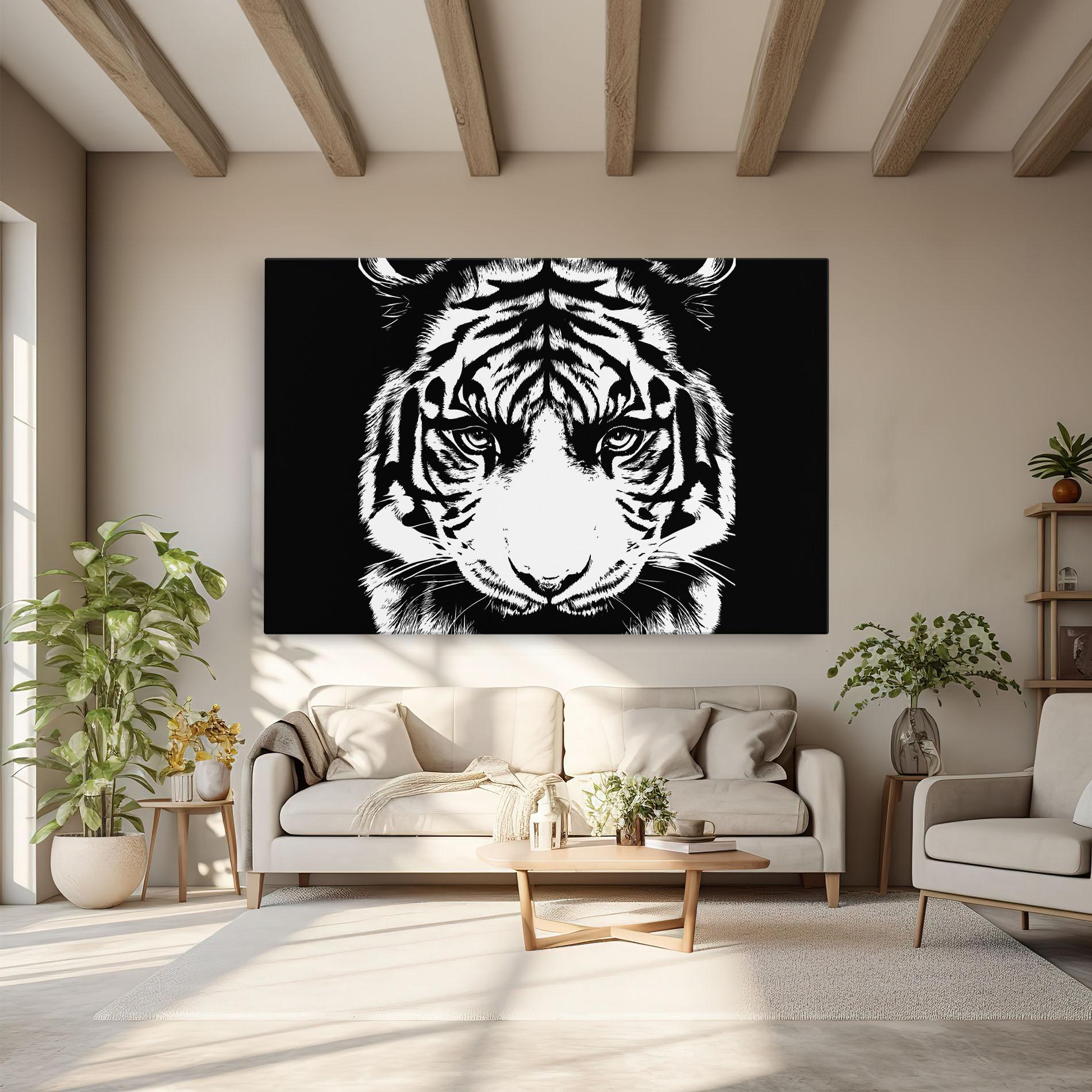 Tablou Canvas Big Eyes Tiger mockup 6