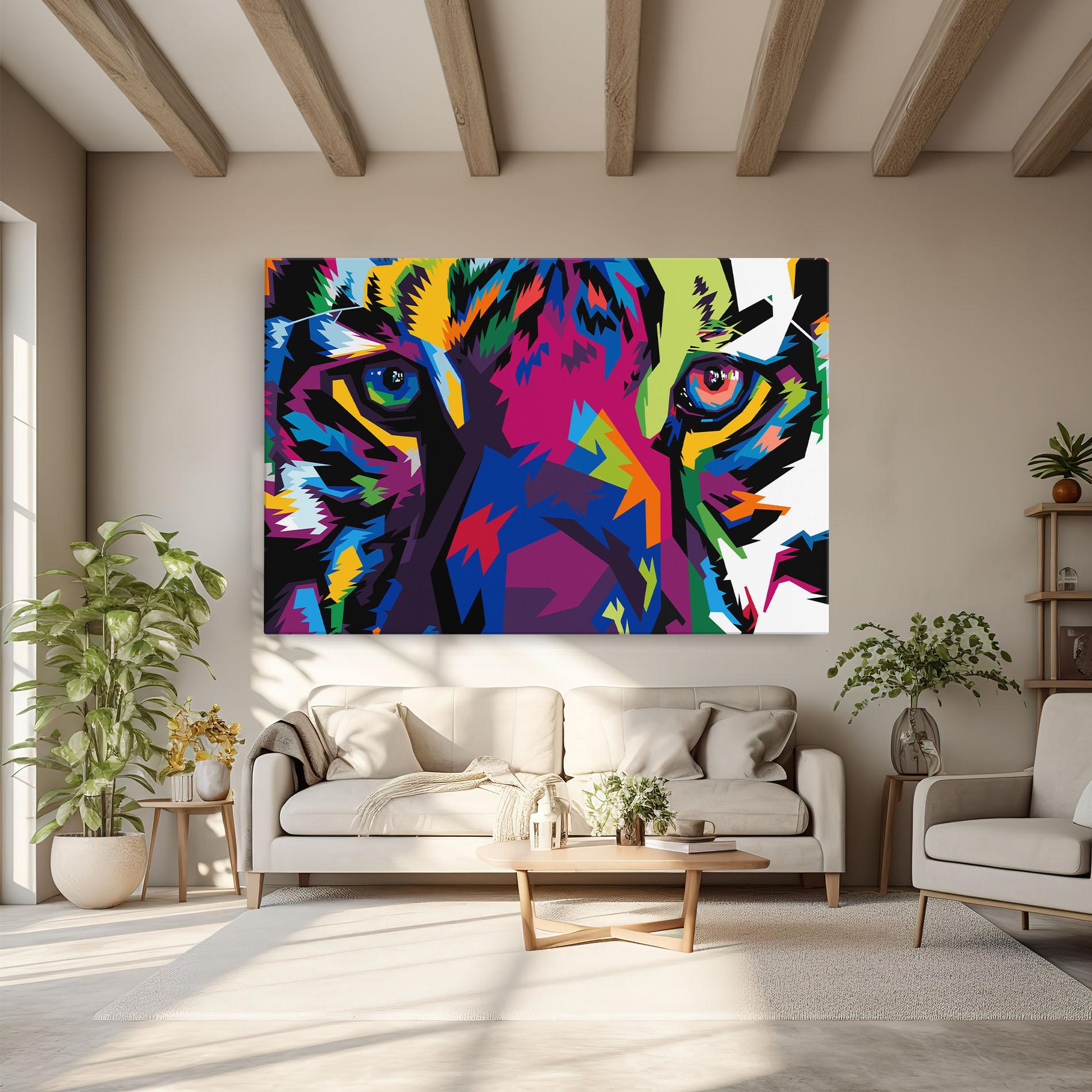 Tablou Canvas Colourul Tiger Eyes mockup 6