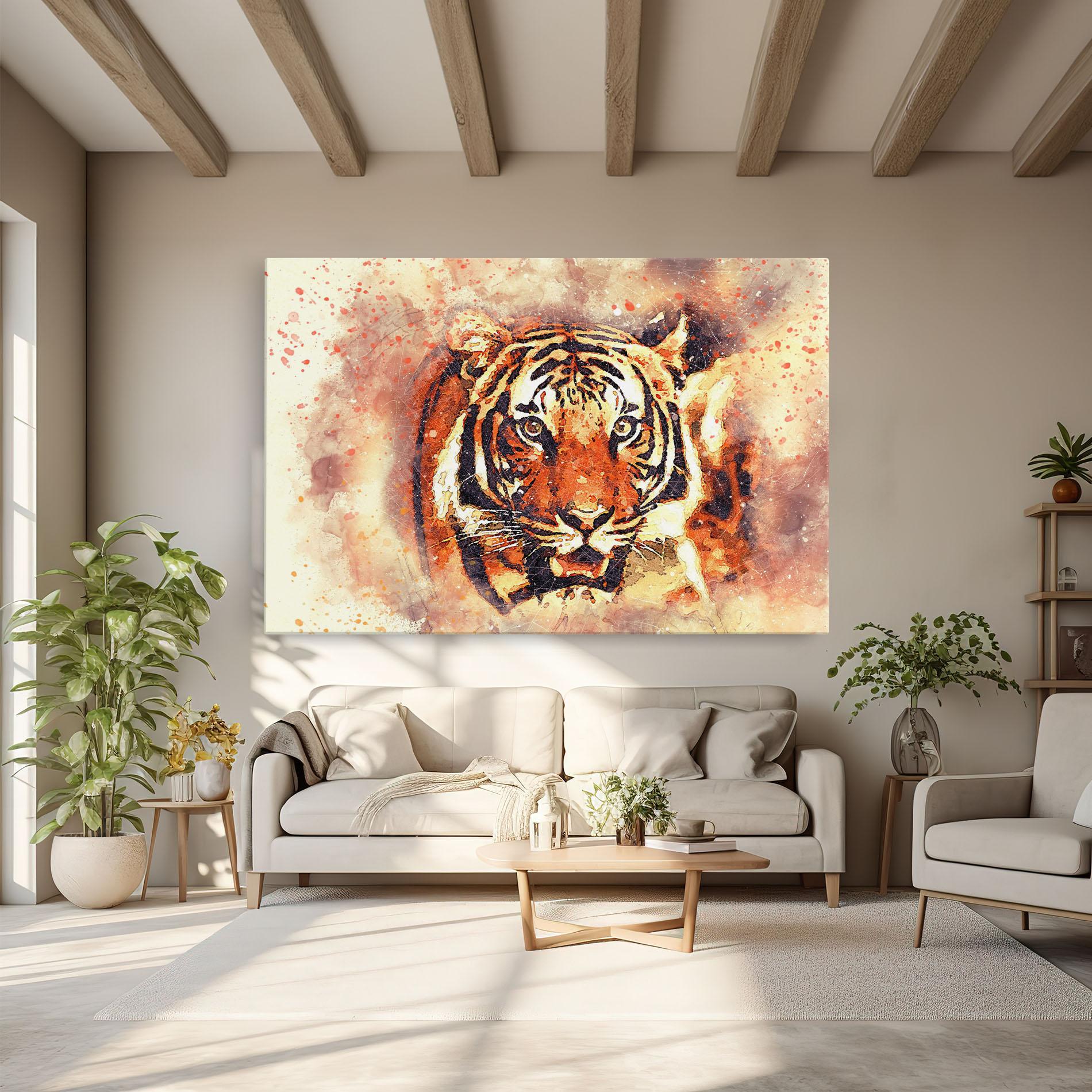 Tablou Canvas Tiger Colors mockup 6