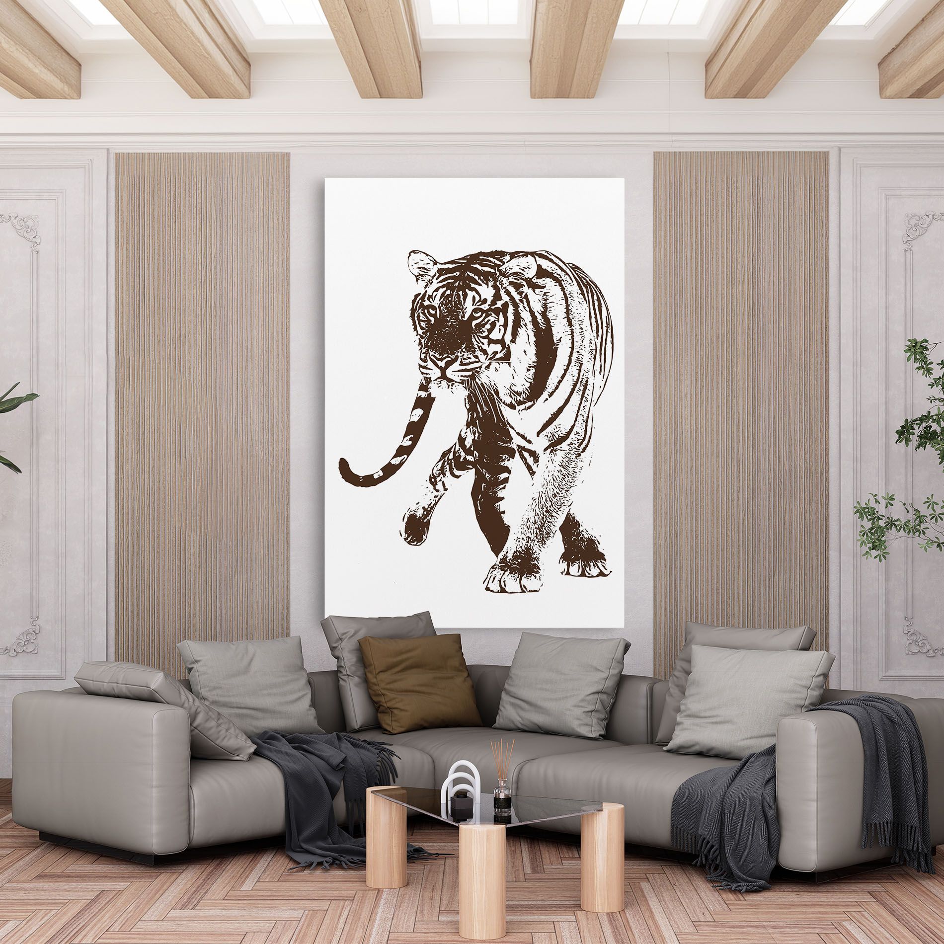 Brown Line Tiger mockup 6