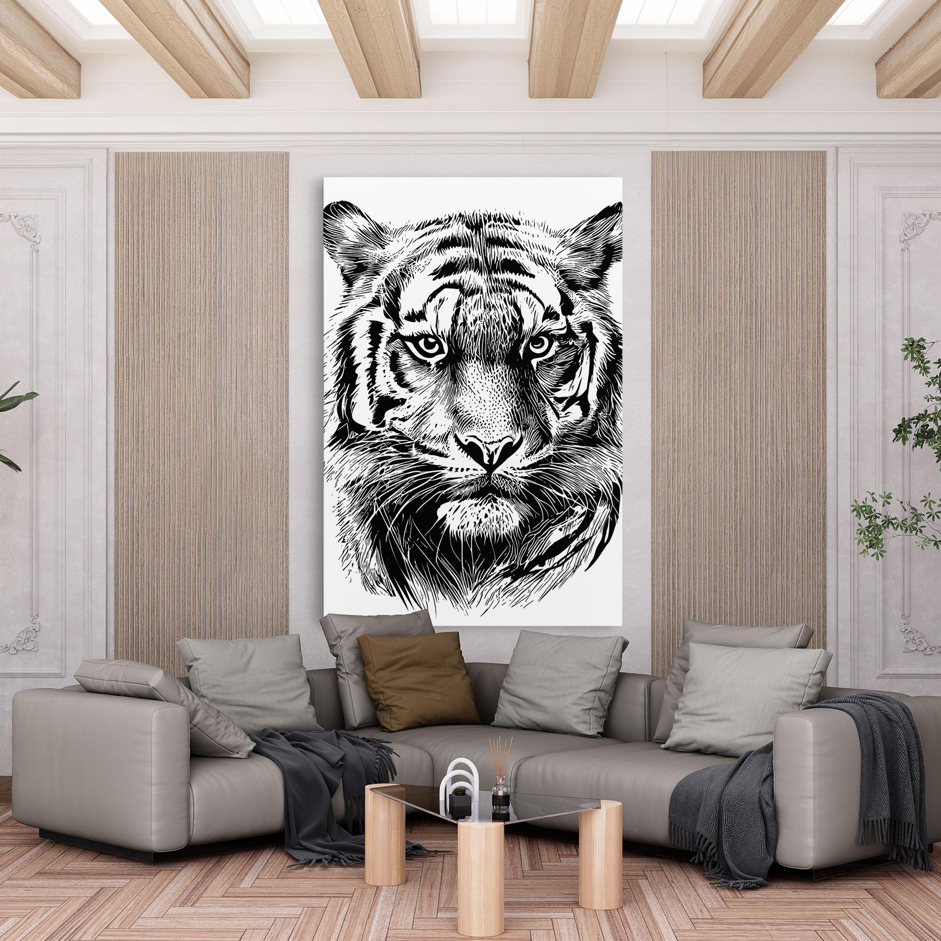 Tablou Canvas Pretty Tiger Head mockup 6