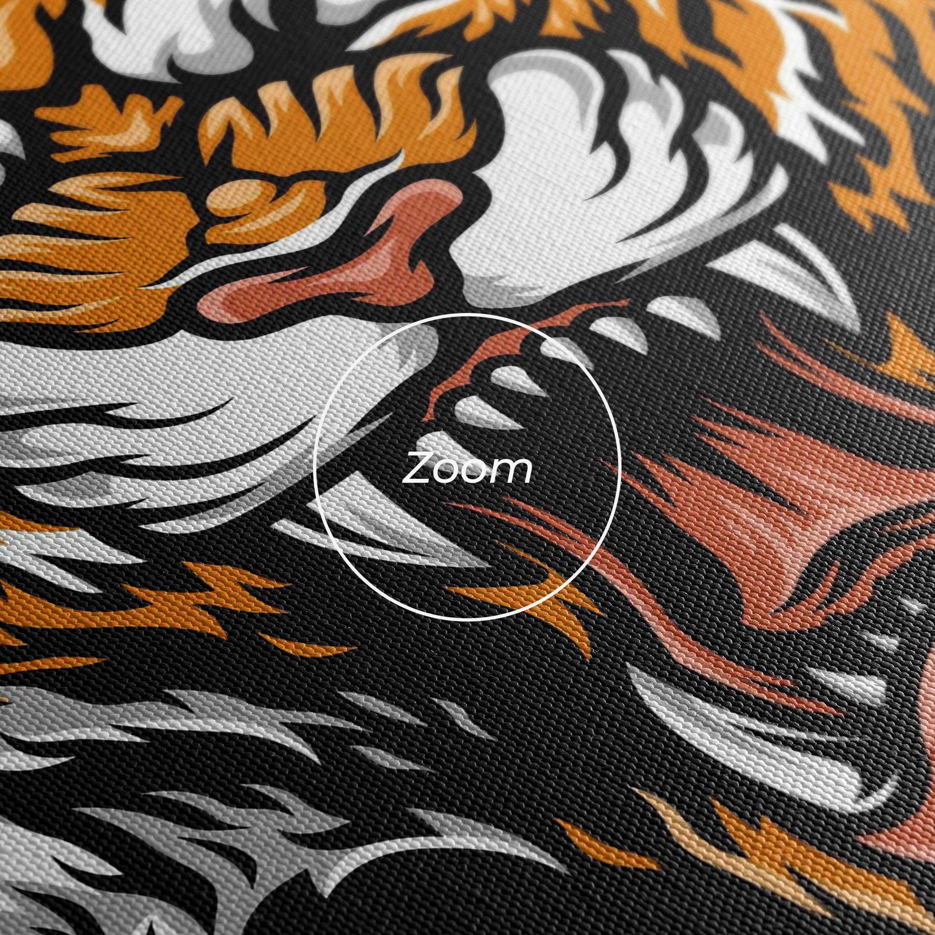 Tablou Canvas Angry Orange Tiger mockup 3