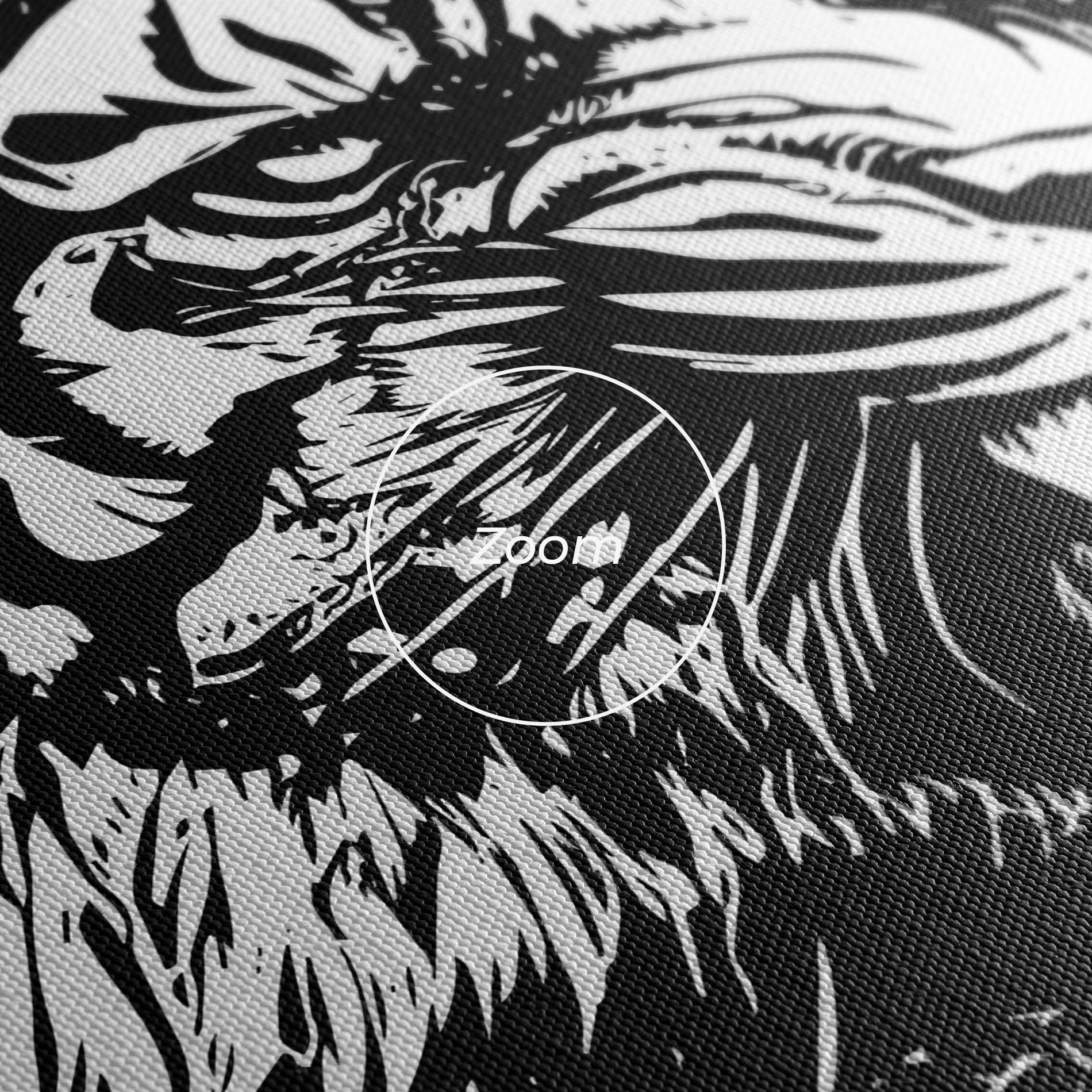 Tablou Canvas Angry Tiger Head mockup 3