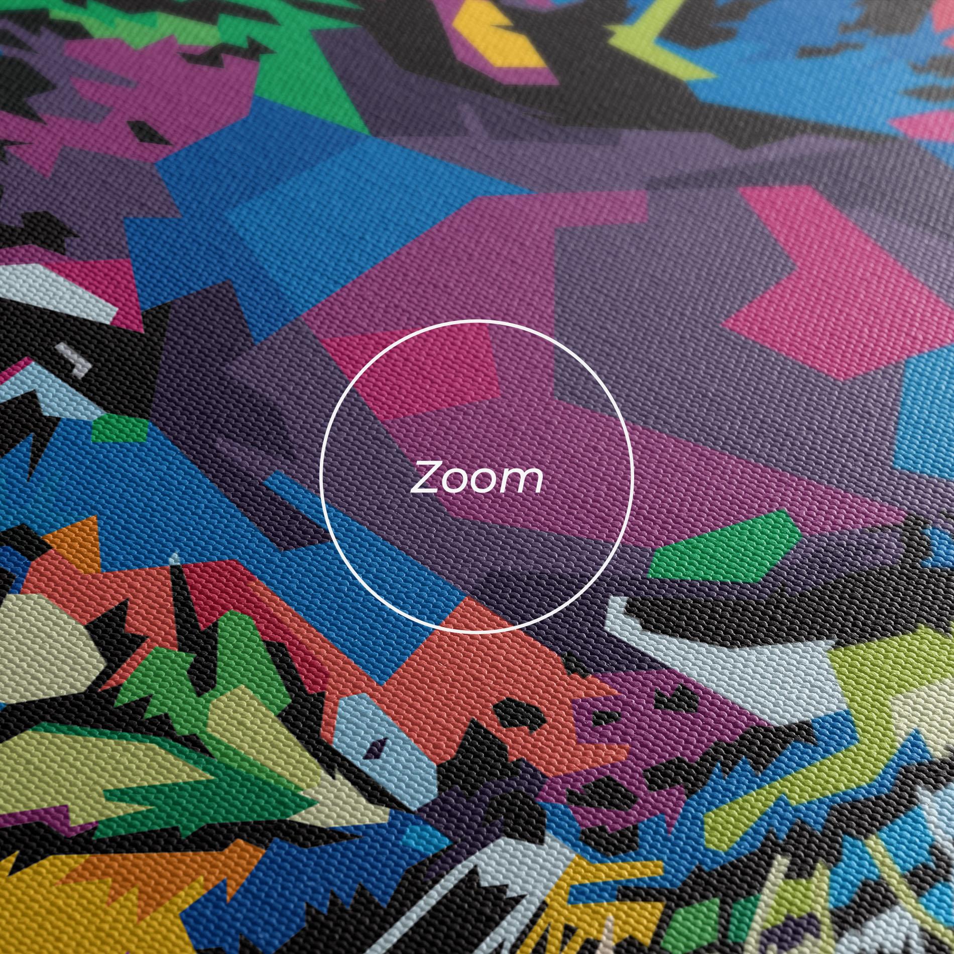 Tablou Canvas Mix Color Tiger mockup 3