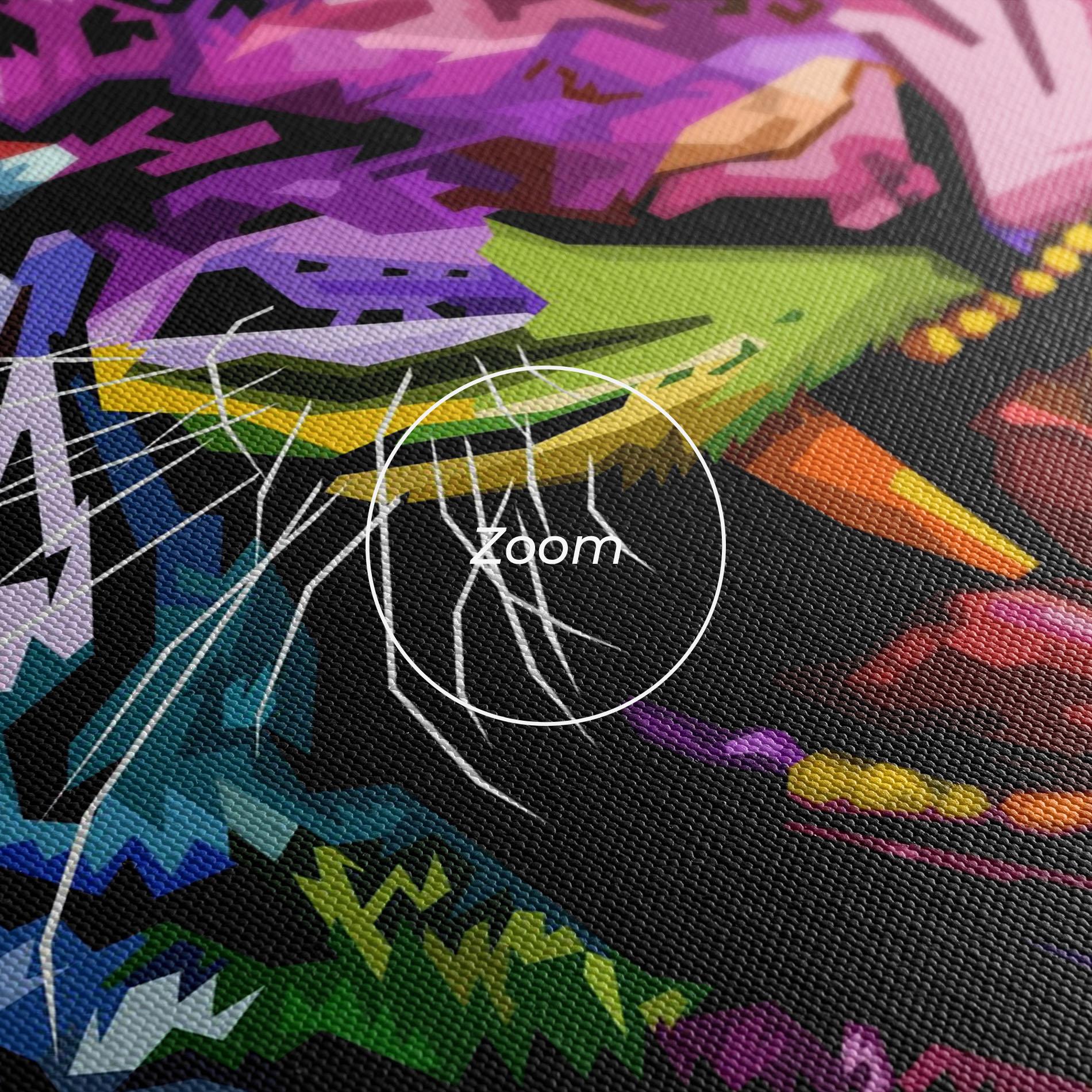 Tablou Canvas Tiger On Black mockup 3