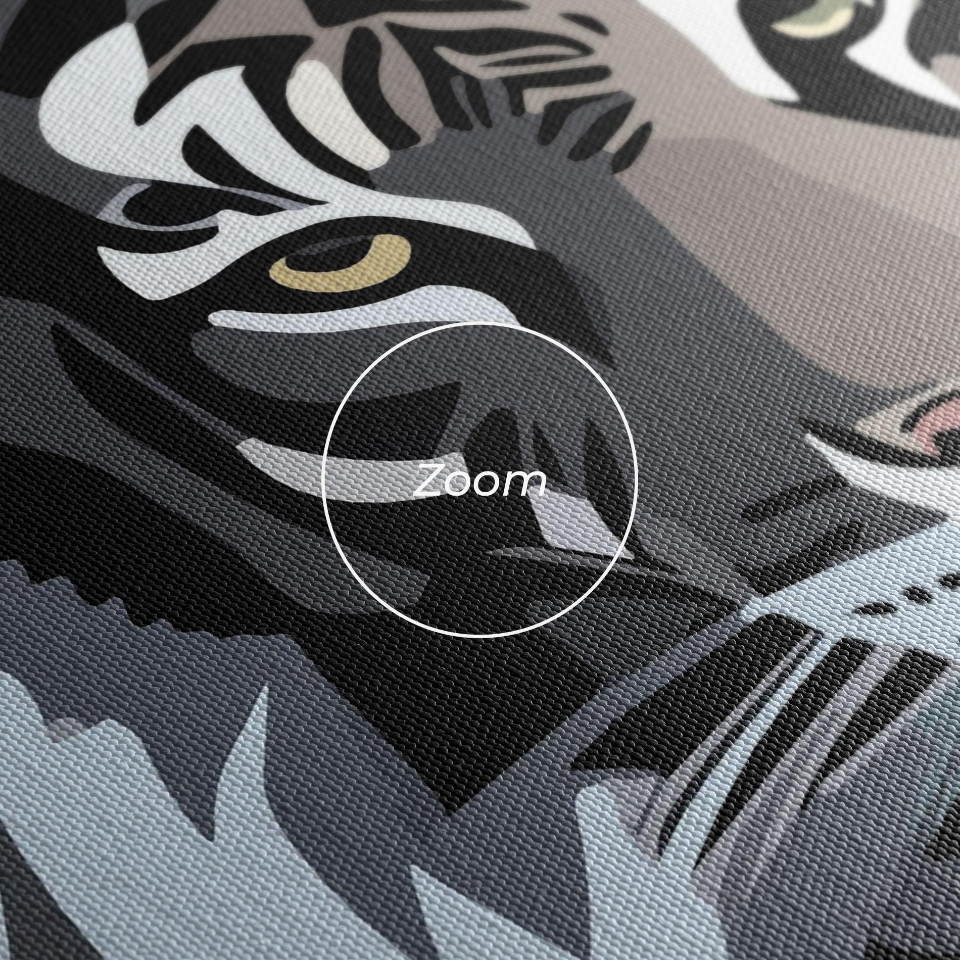 Tablou Canvas White Grey Tiger mockup 3