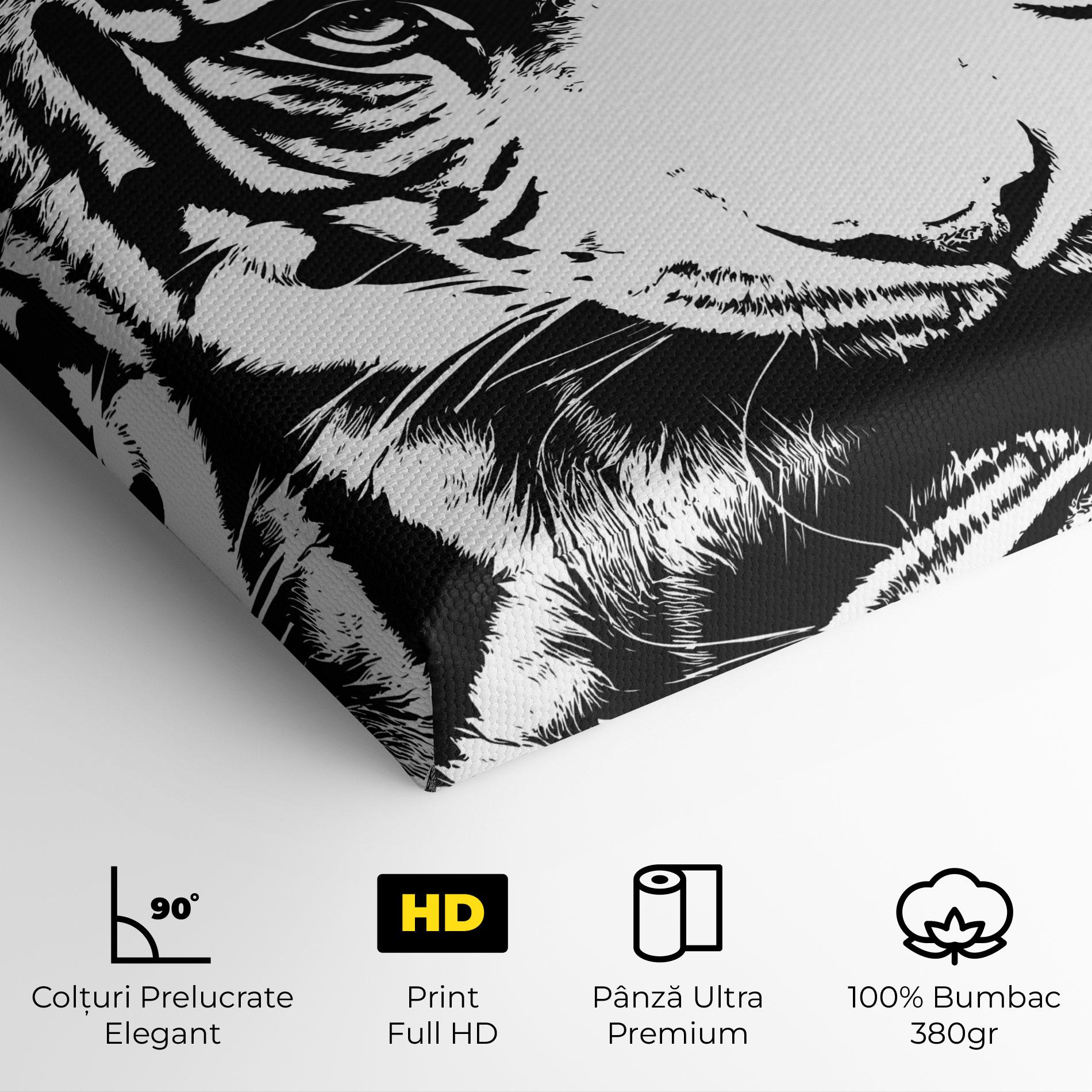 Tablou Canvas Big Eyes Tiger mockup 4