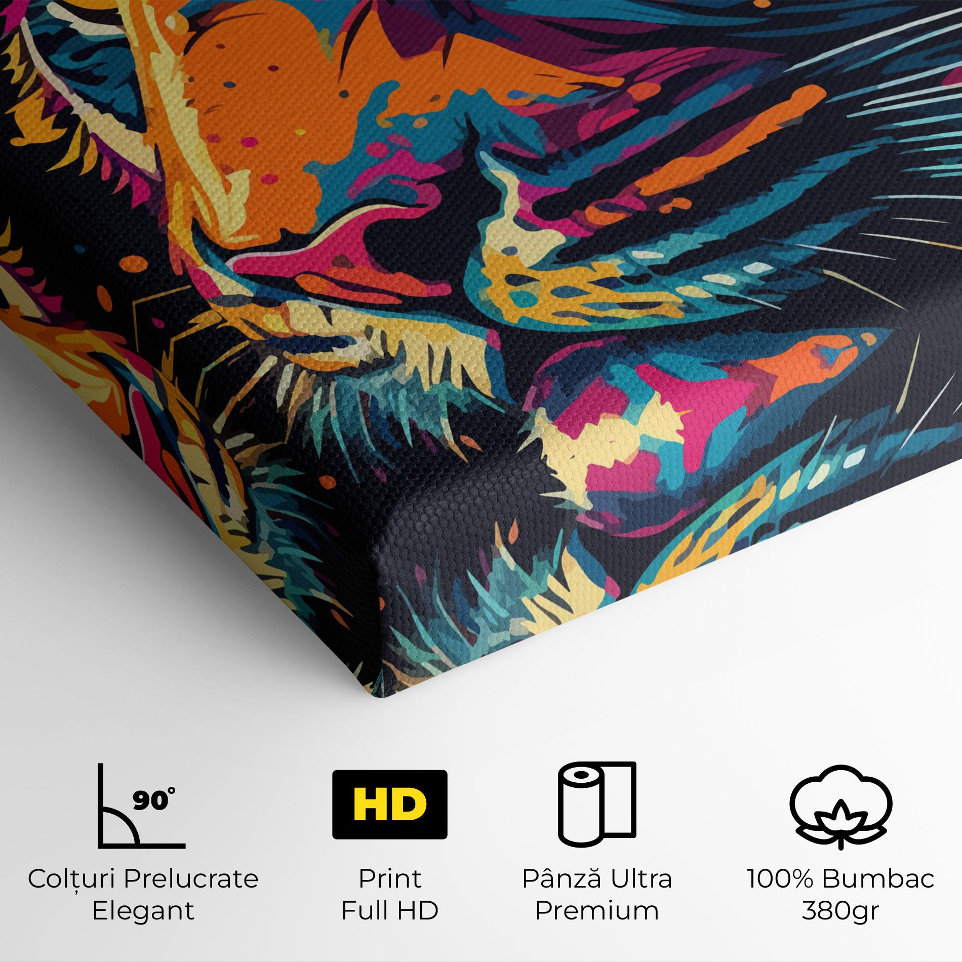 Tablou Canvas Colorful Tiger mockup 4