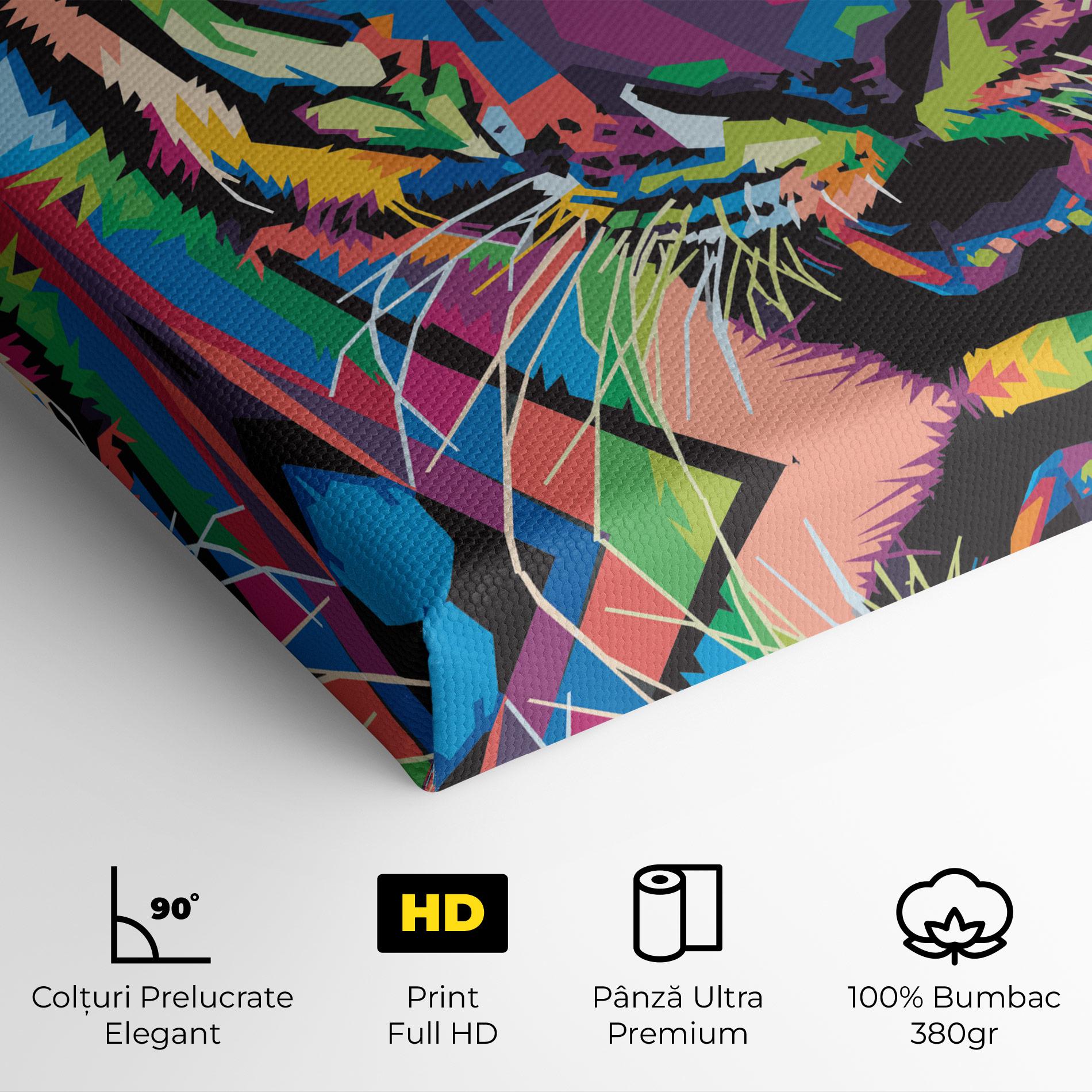 Tablou Canvas Mix Color Tiger mockup 4