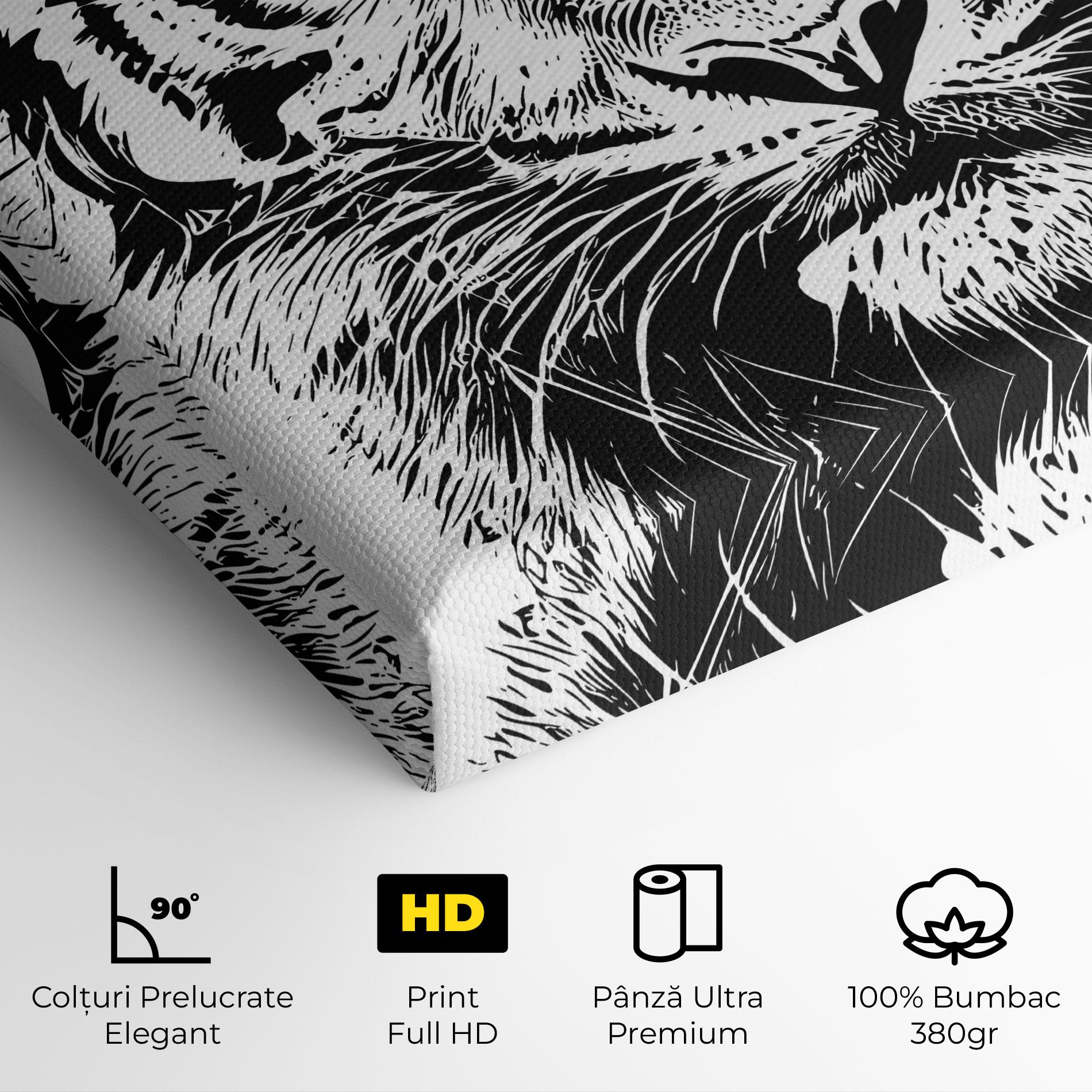 Tablou Canvas Pretty Tiger Head mockup 4