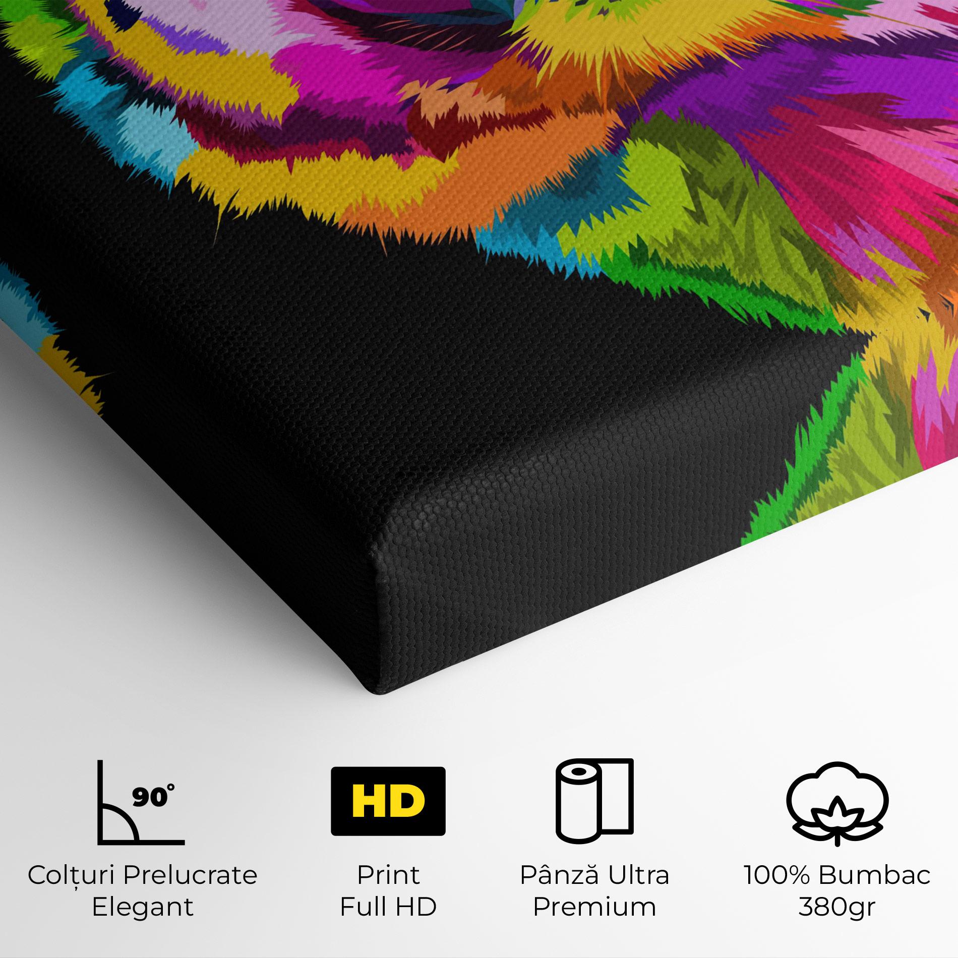 Tablou Canvas Tiger Mix Color mockup 4