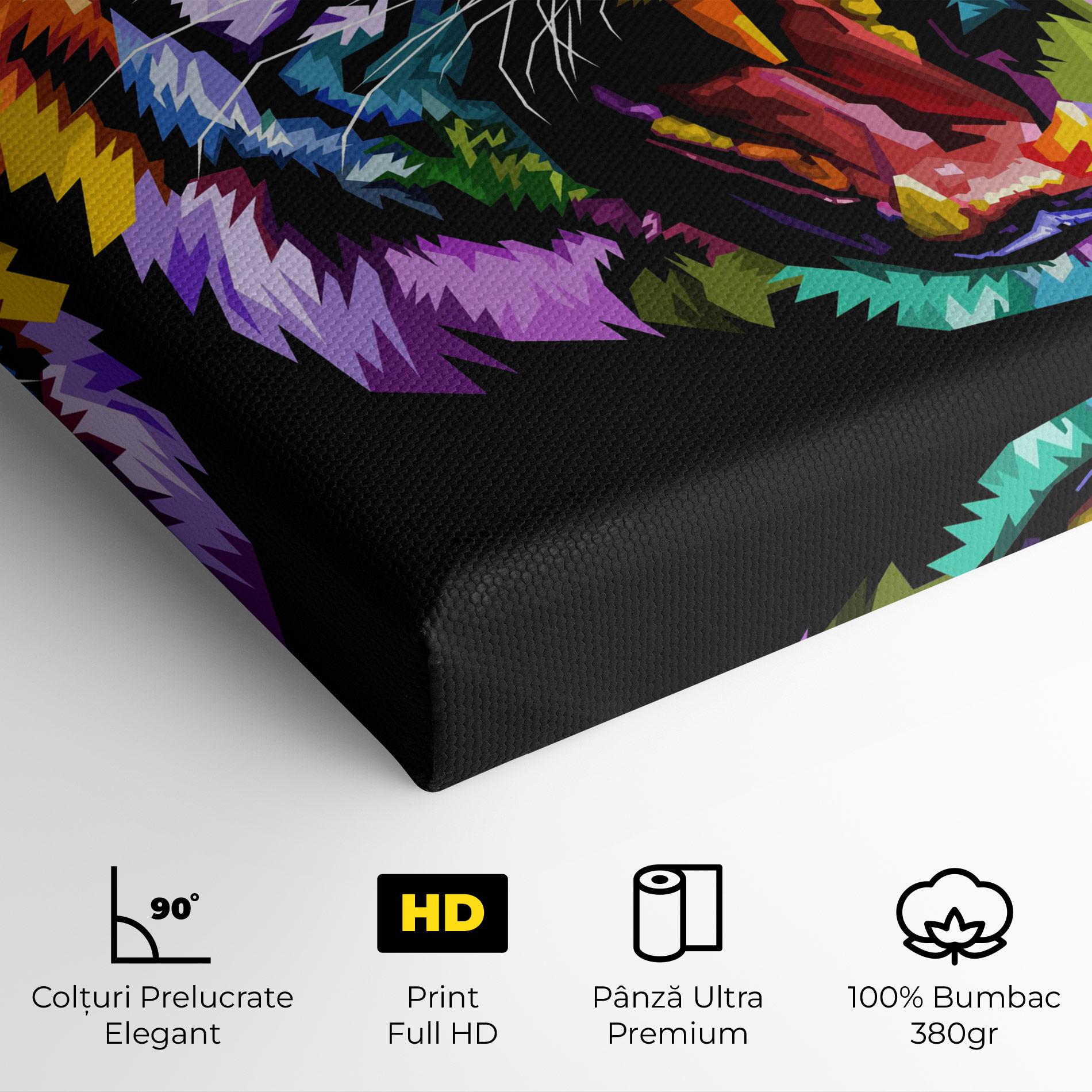 Tablou Canvas Tiger On Black mockup 4