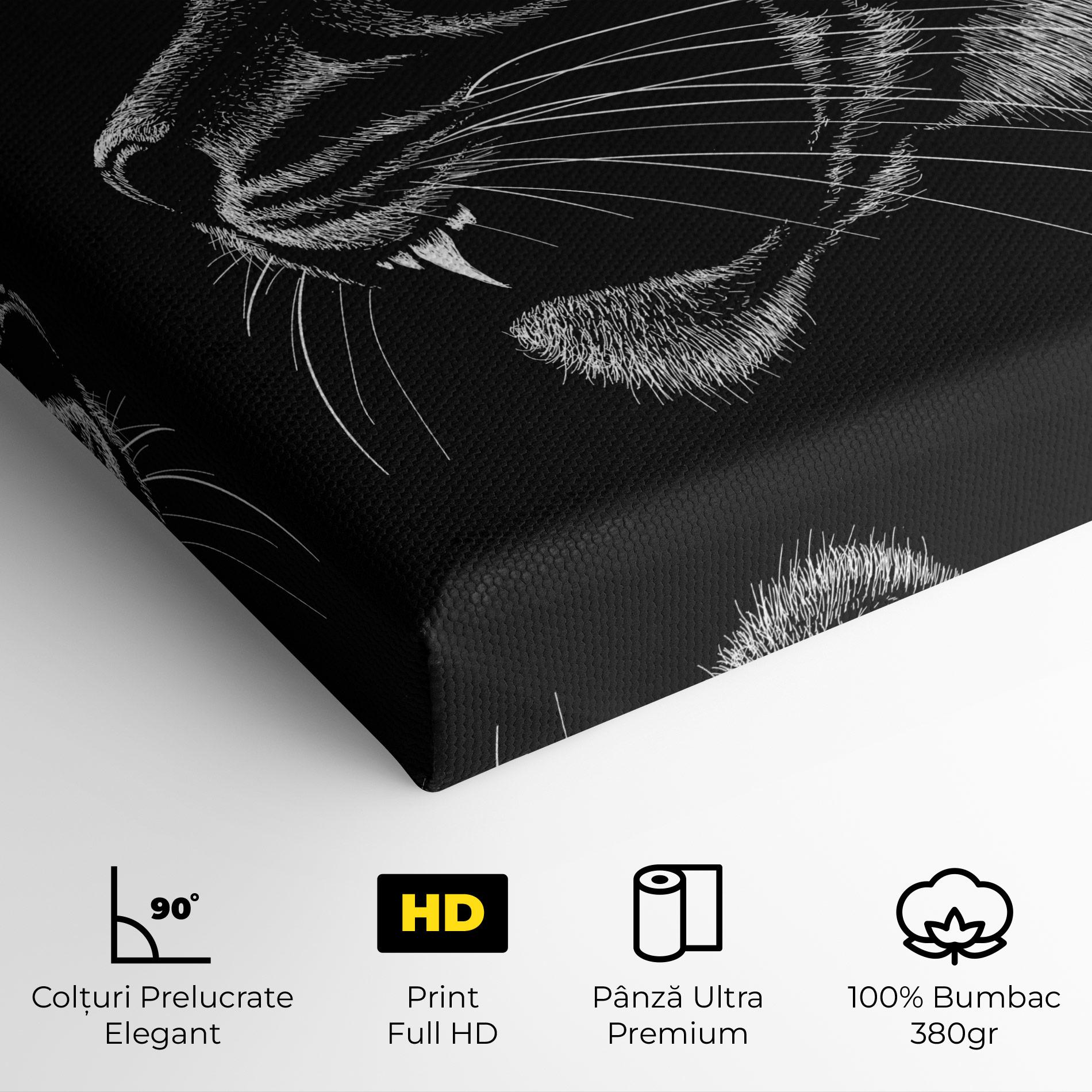 Tablou Canvas Tiger White Head mockup 4