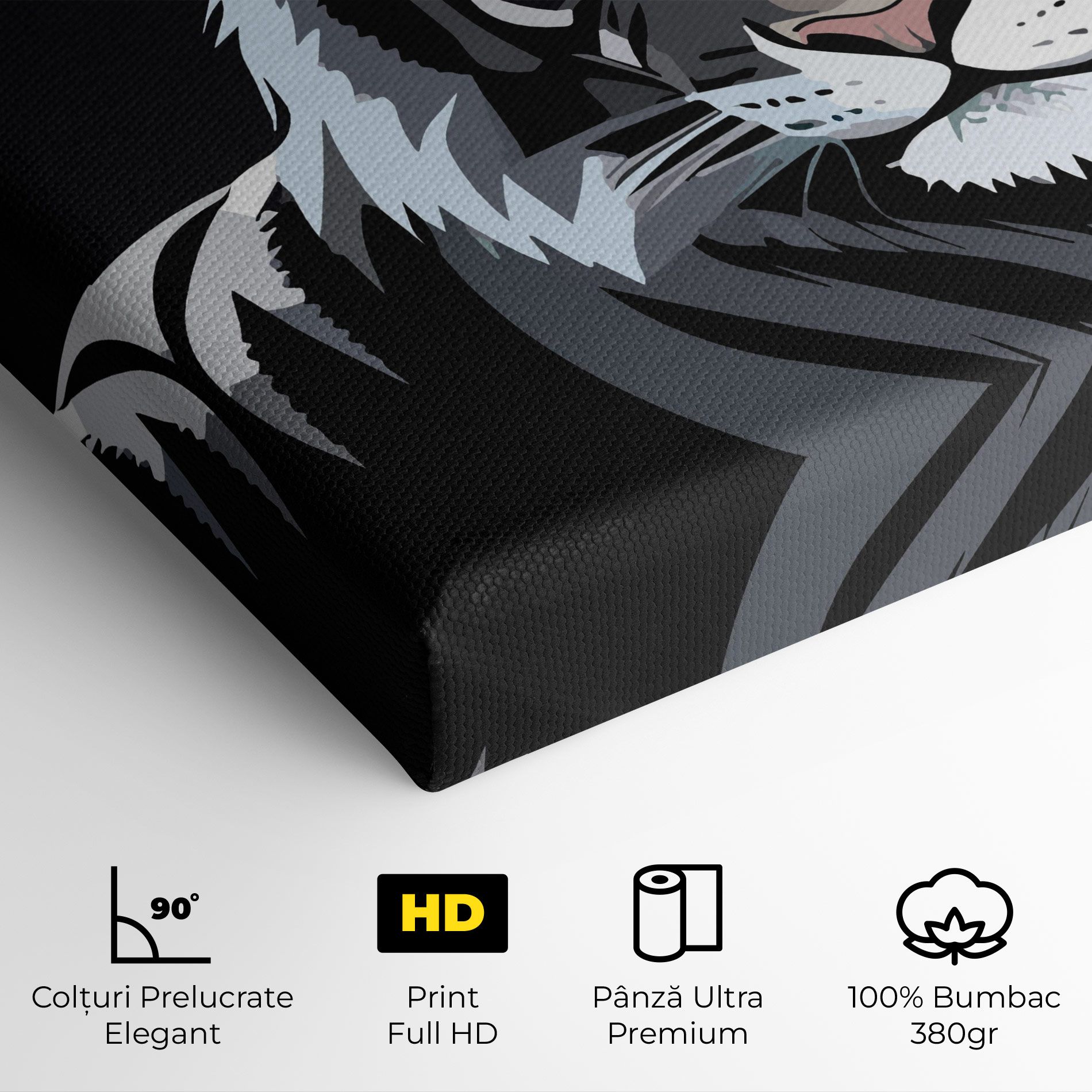 White Grey Tiger mockup 4