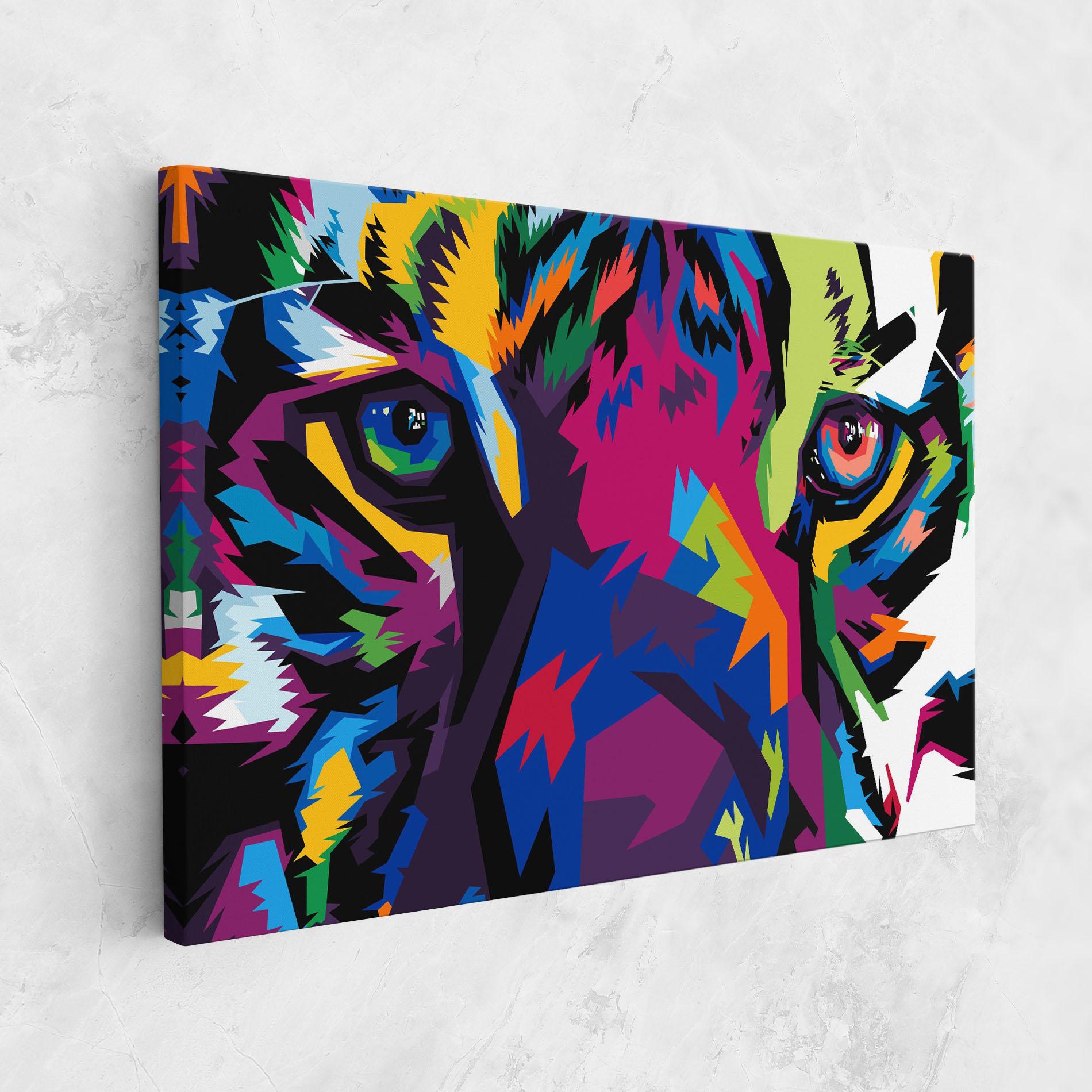 Tablou Canvas Colourul Tiger Eyes mockup 1